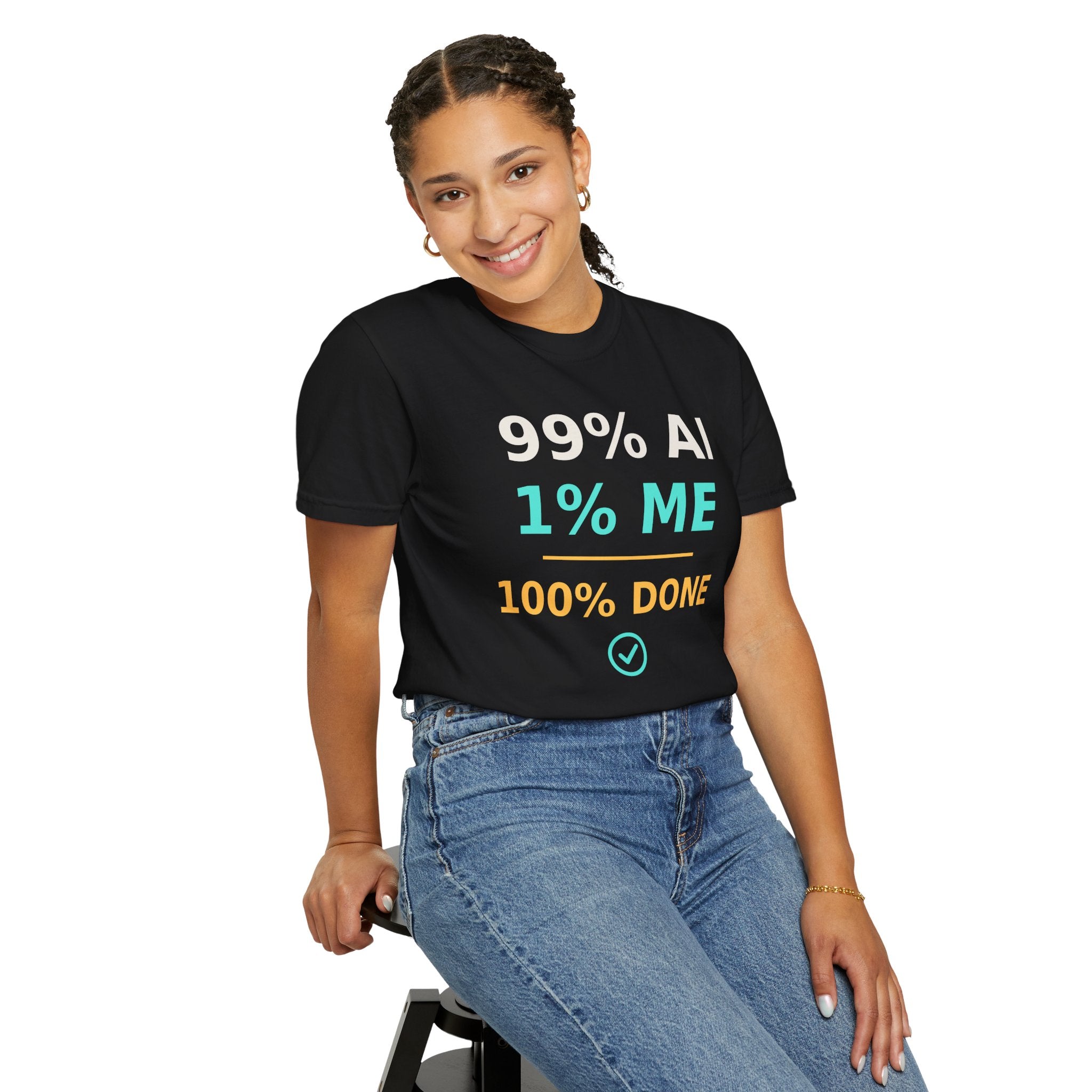 99 AI, 1 Me, 100% Done Funny T-Shirt, Programmer Gift, AI Meme Tee, Developer Productivity Shirt, Coding Tech Humor Nerd Gift