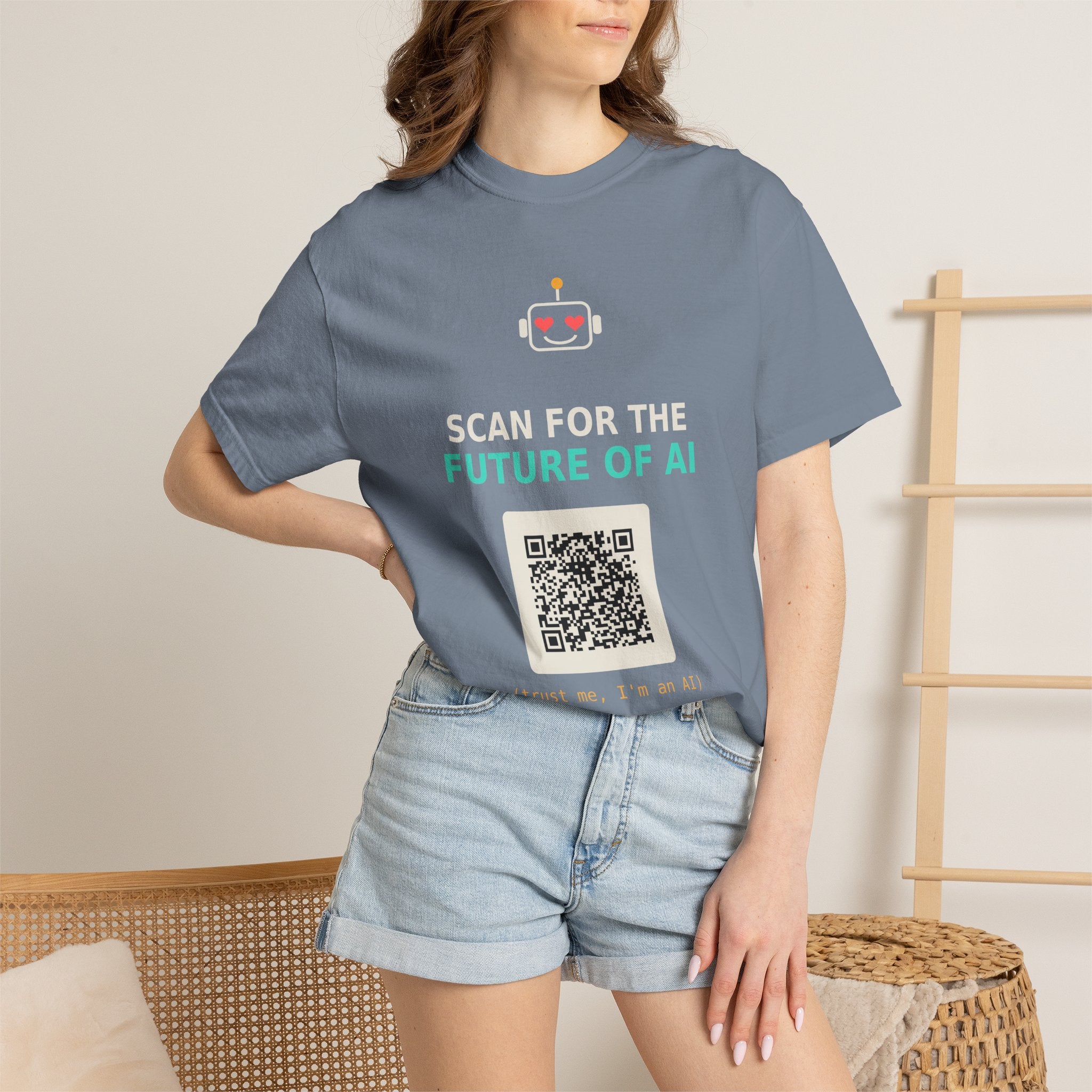 Scan for the Future of AI Funny QR Code T Shirt, Prank Meme Tee, Programmer Gift, Tech Humor Shirt, Nerd Gift for Coders and AI Fans