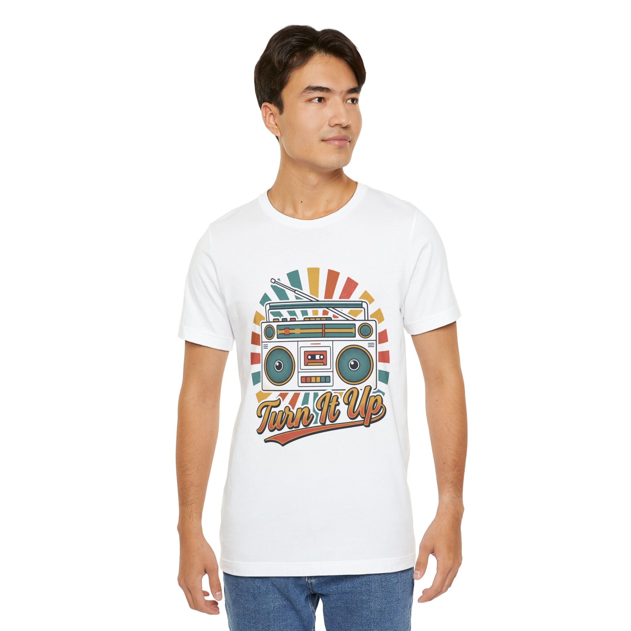 Retro Boombox 'Turn It Up' T-Shirt