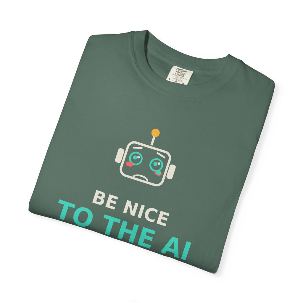 Be Nice to the AI Funny Robot Coffee Mug, Cute AI Meme Cup, Programmer Gift, Tech Humor Mug, Wholesome Nerd Gift