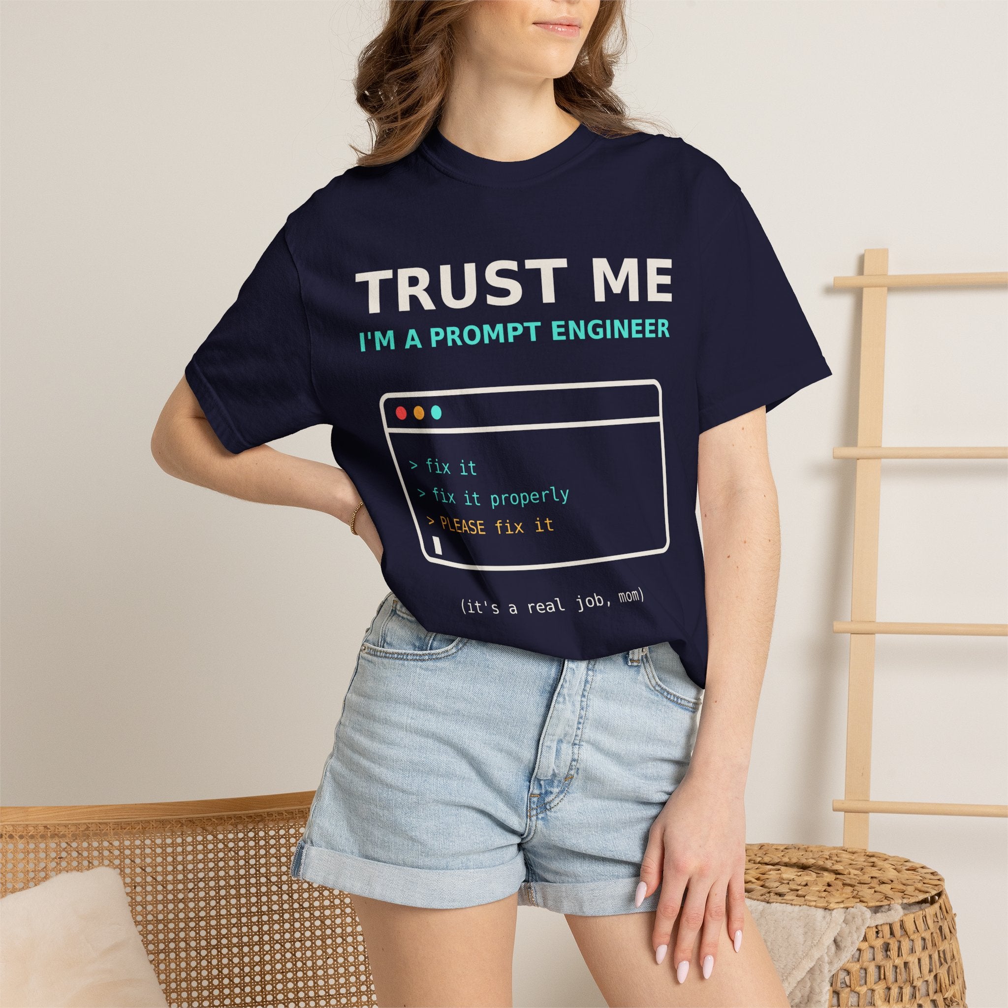 Trust Me I'm a Prompt Engineer Funny T-Shirt, AI Developer Gift, Programmer Tee, Coding Humor Shirt, Software Engineer AI Meme for Nerds