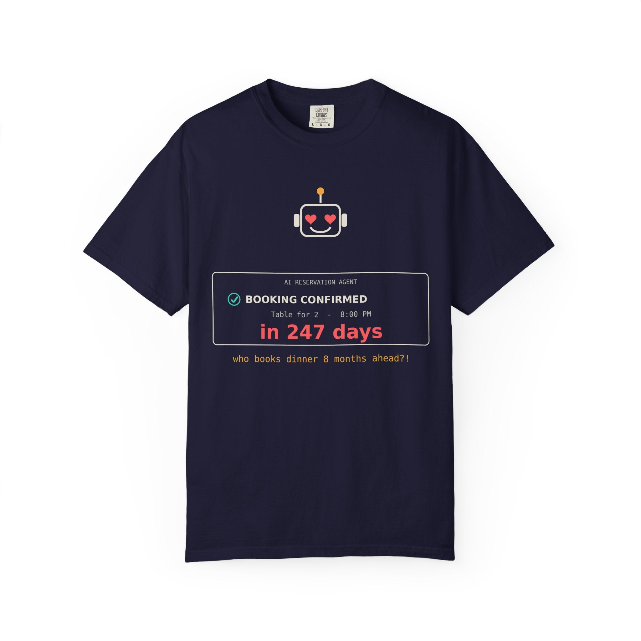 AI Booking Agent Funny Tech T-Shirt, AI Fail Meme Tee, Programmer Gift, Developer Humor Shirt, Software Engineer Nerd Gift