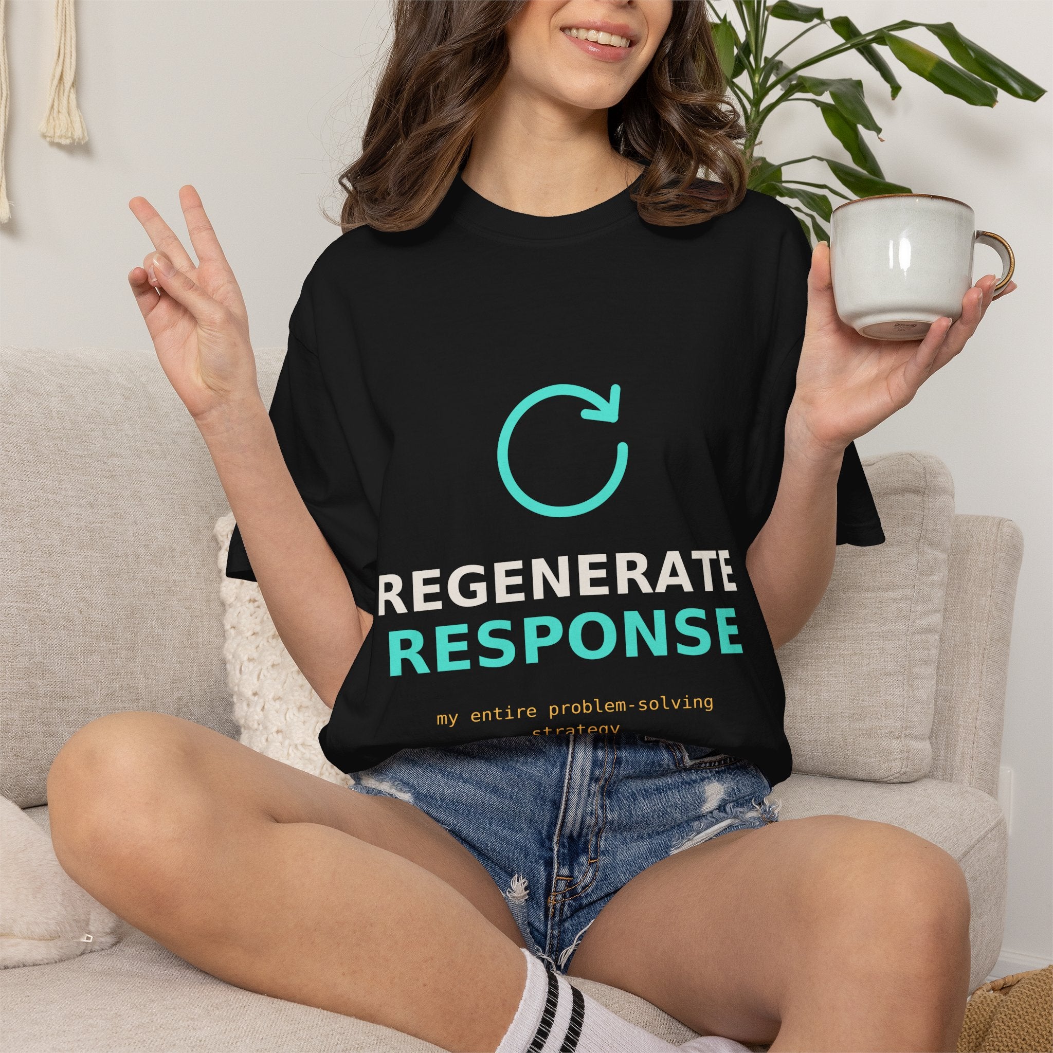 Regenerate Response Funny AI T-Shirt, Programmer Gift, Developer Tee, Coding Humor Shirt, AI Meme for Nerds, Problem Solving Geek