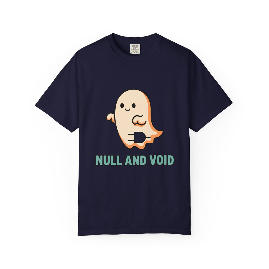 Null and Void ghost illustration T-shirt | Cute spooky graphic tee
