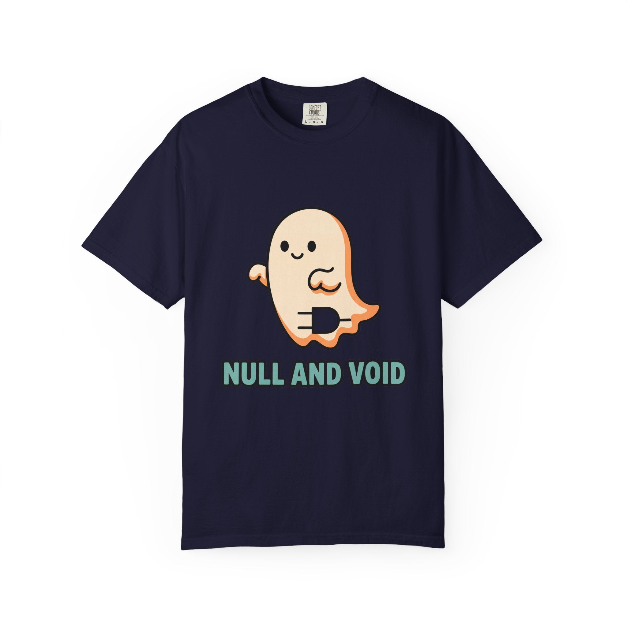 Null and Void ghost illustration T-shirt | Cute spooky graphic tee