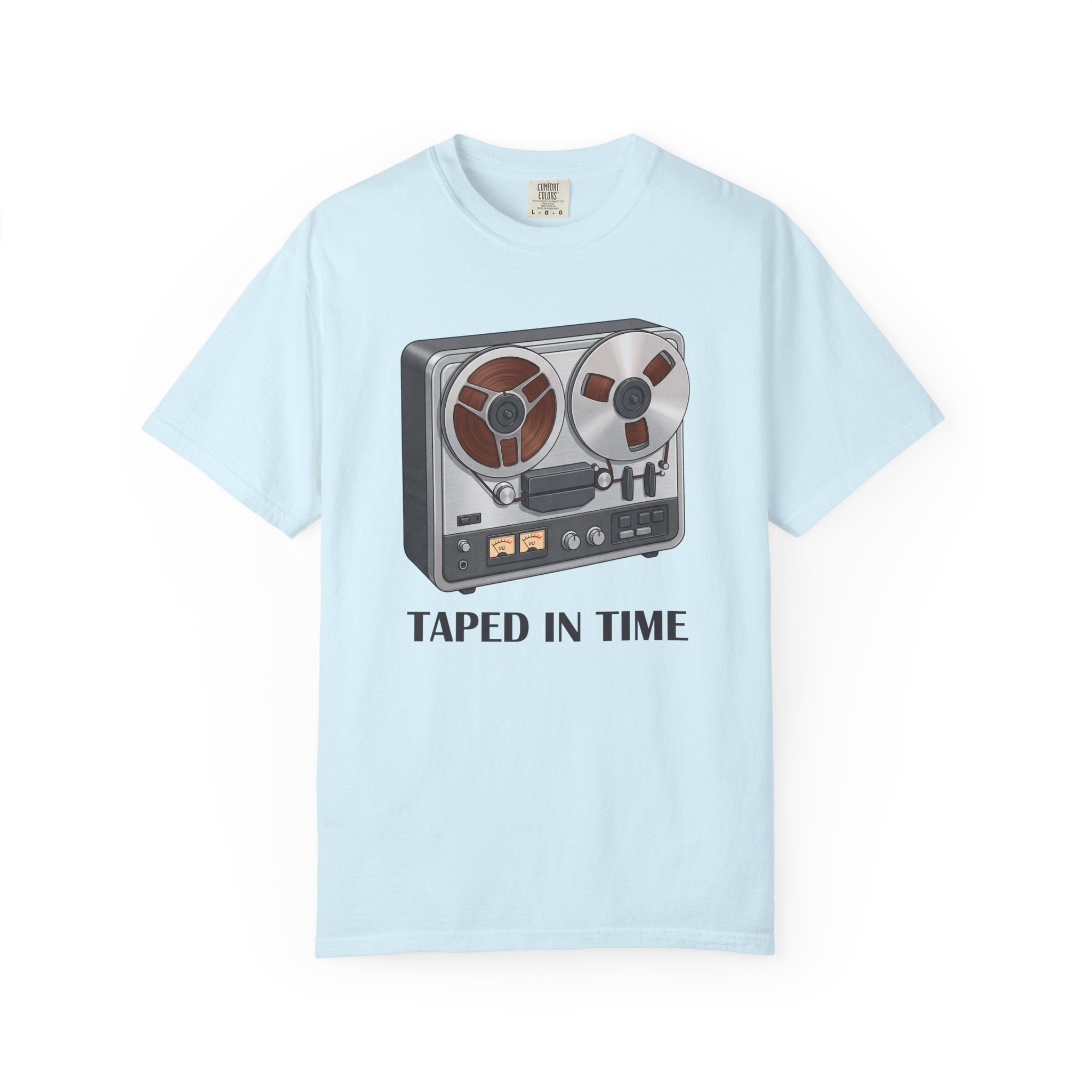 Taped In Time Reel-to-Reel Tape Recorder T-shirt | Vintage Audio Tee