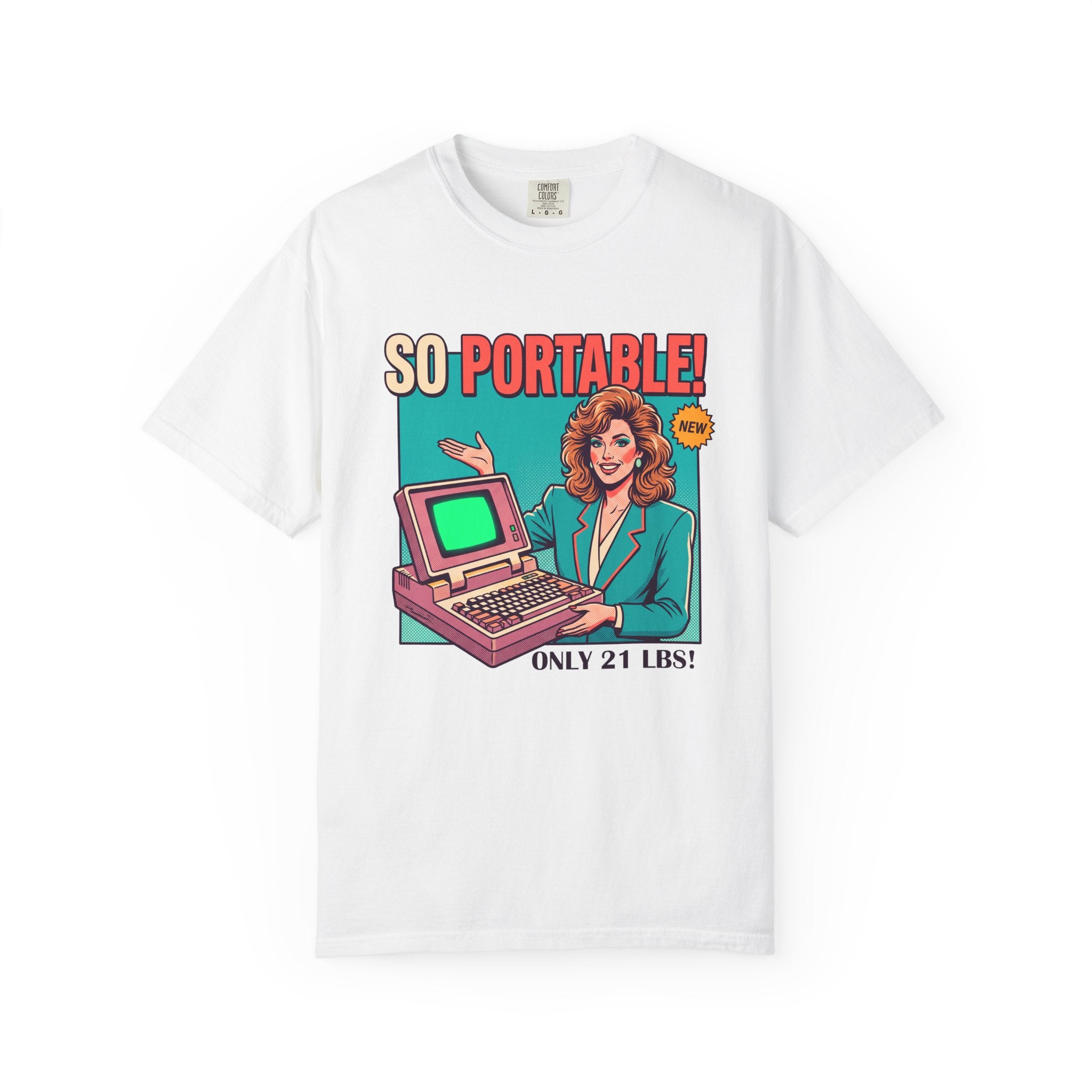 So Portable Retro Computer Tee | Vintage 80s Laptop Graphic T-Shirt