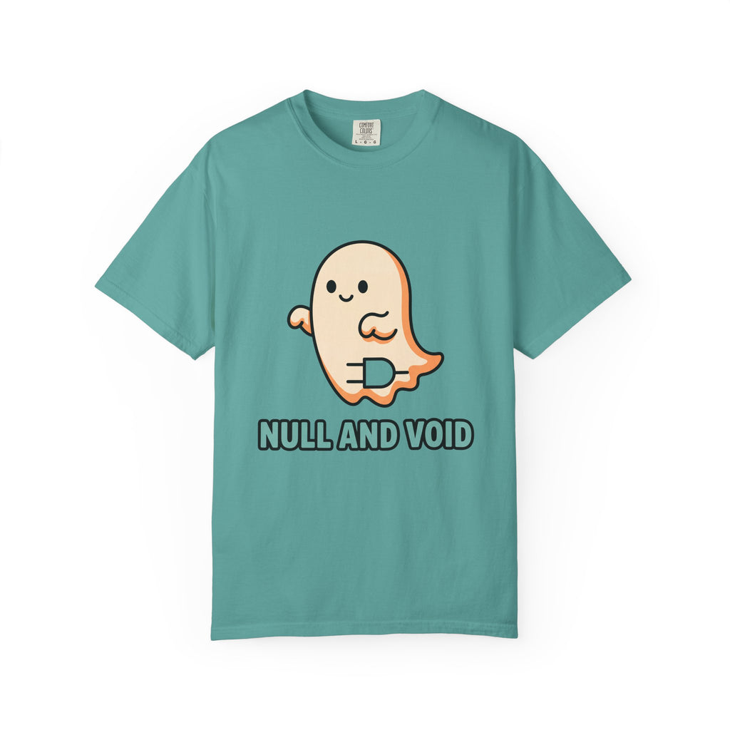 Null and Void ghost illustration T-shirt | Cute spooky graphic tee