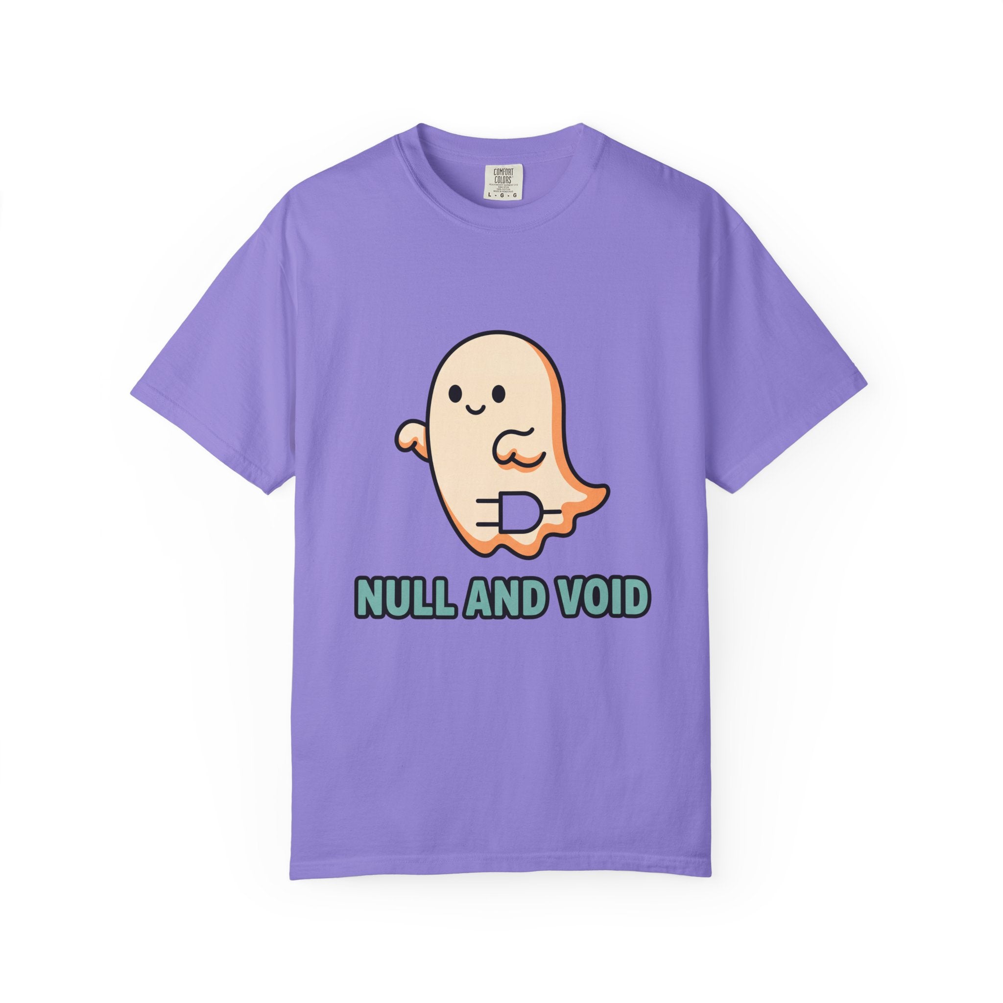 Null and Void ghost illustration T-shirt | Cute spooky graphic tee