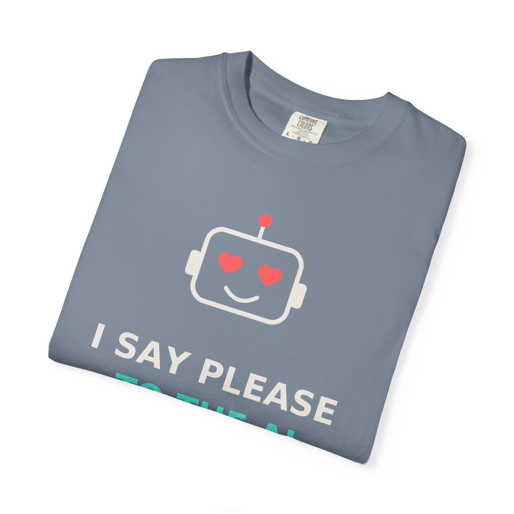 I Say Please to the AI Funny T Shirt, AI Meme Gift, Polite Robot Tee, Tech Humor Shirt, Programmer Nerd Gift for Coders