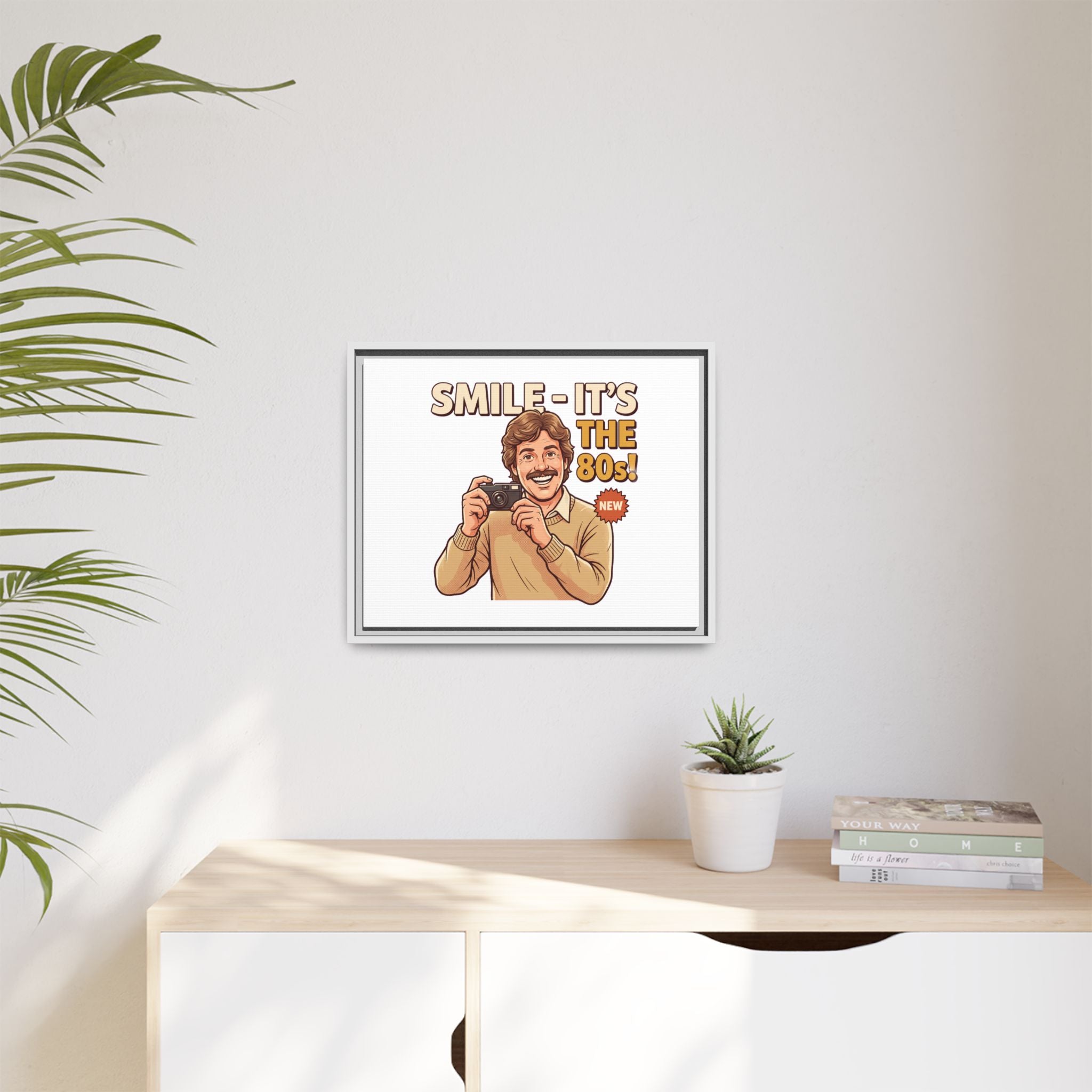 Smile It's the 80s Retro Photographer Poster | Canvas