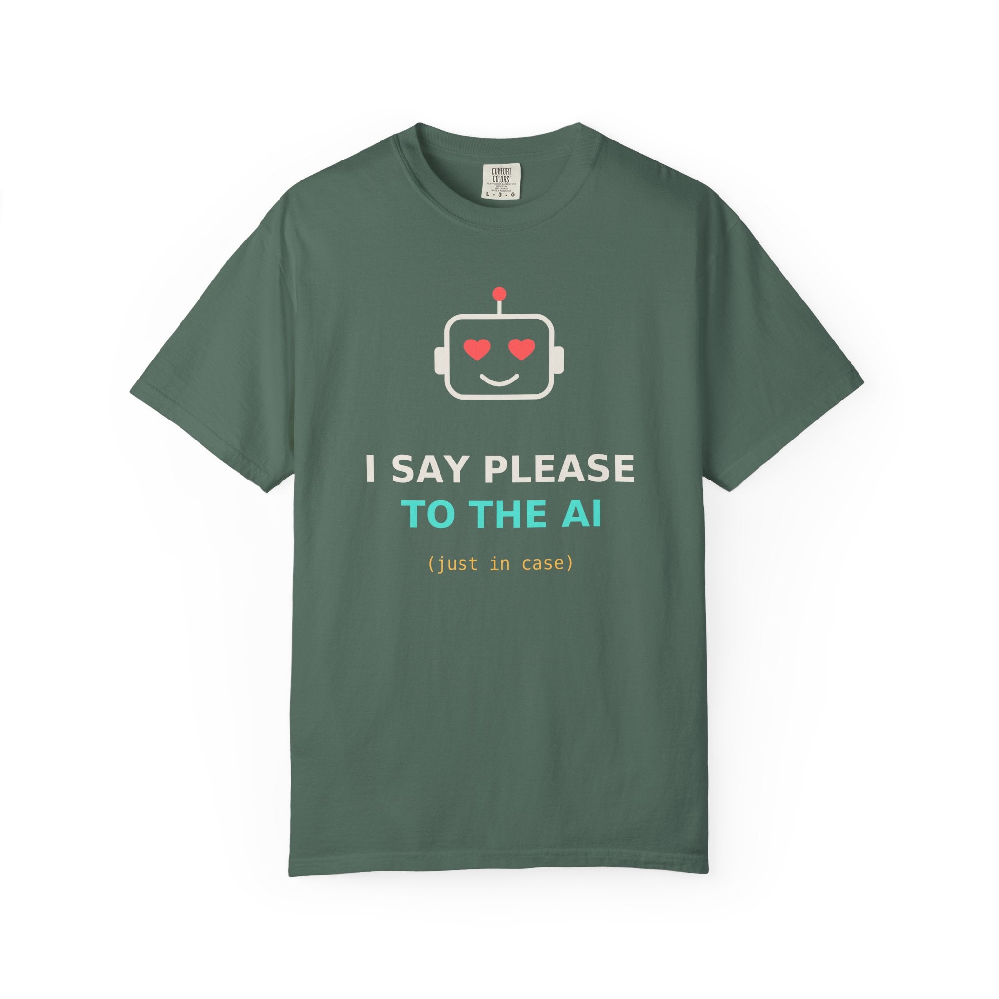 I Say Please to the AI Funny T Shirt, AI Meme Gift, Polite Robot Tee, Tech Humor Shirt, Programmer Nerd Gift for Coders