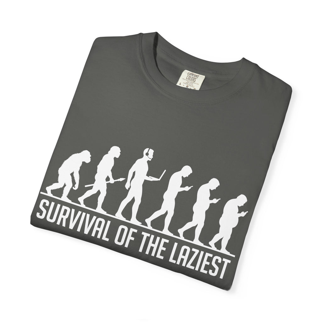 Survival of the Laziest T-shirt | Evolution Humorous Graphic Tee