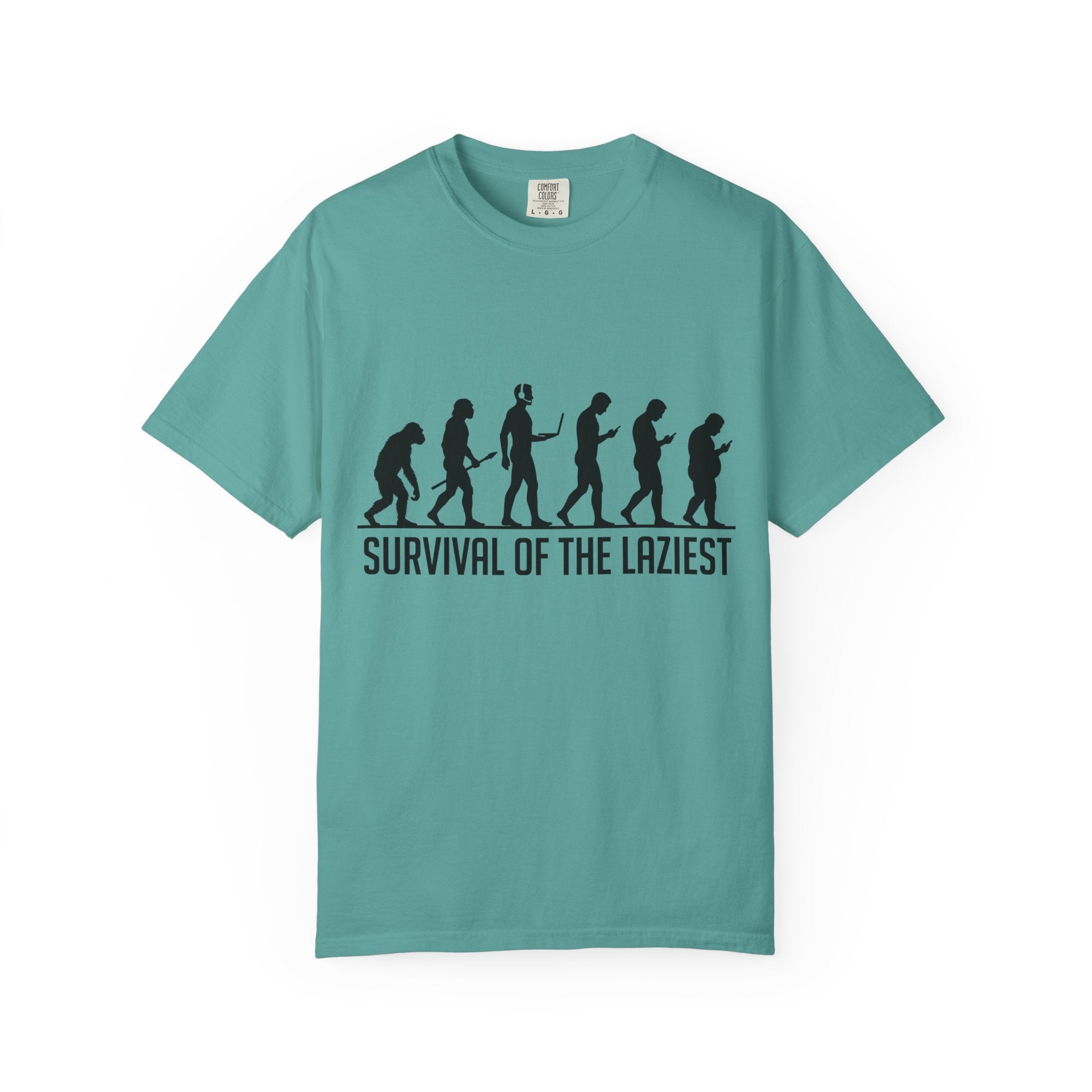 Survival of the Laziest T-shirt | Evolution Humorous Graphic Tee