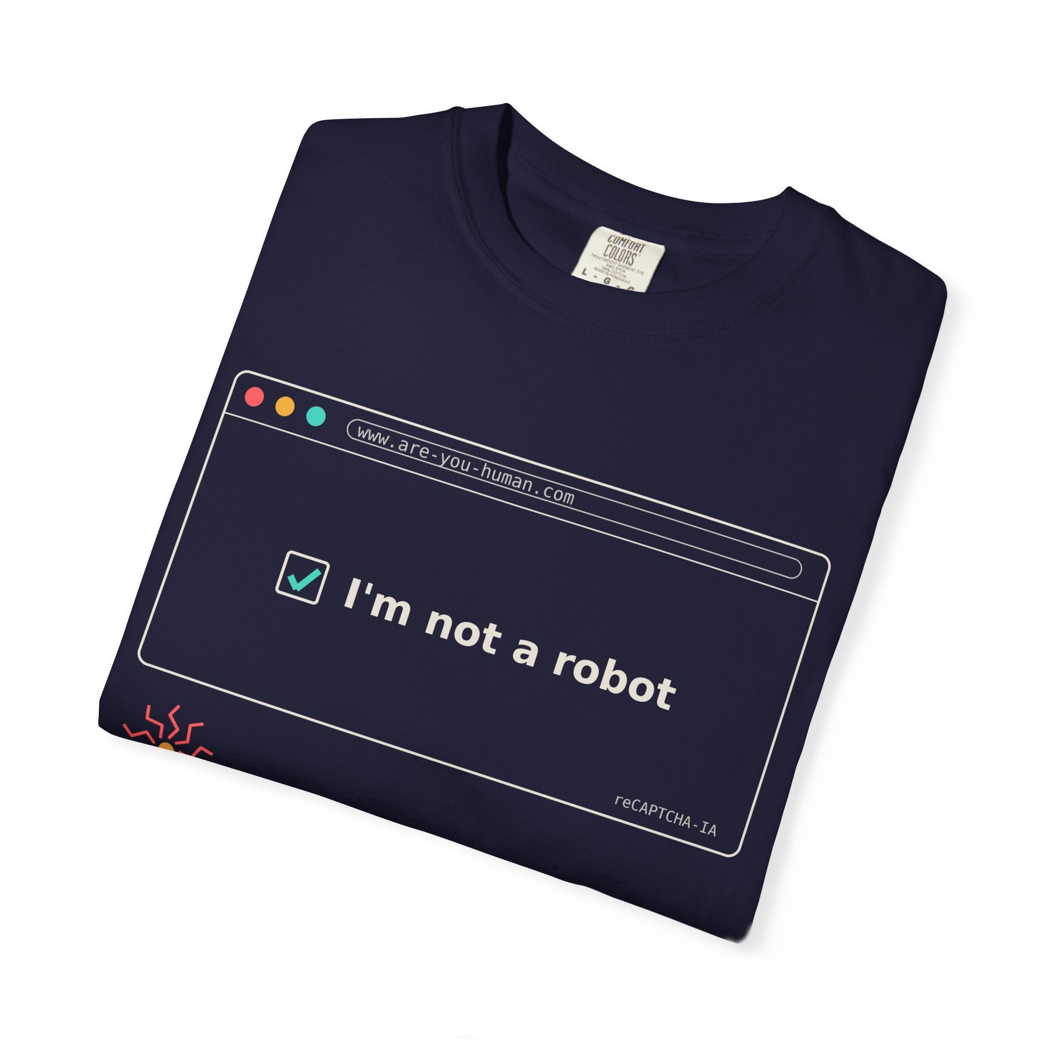 I'm Not a Robot Funny AI T-Shirt, CAPTCHA Meme Tee, Prompt Engineer Gift, Programmer Developer Shirt, AI Humor for Coders and Nerds