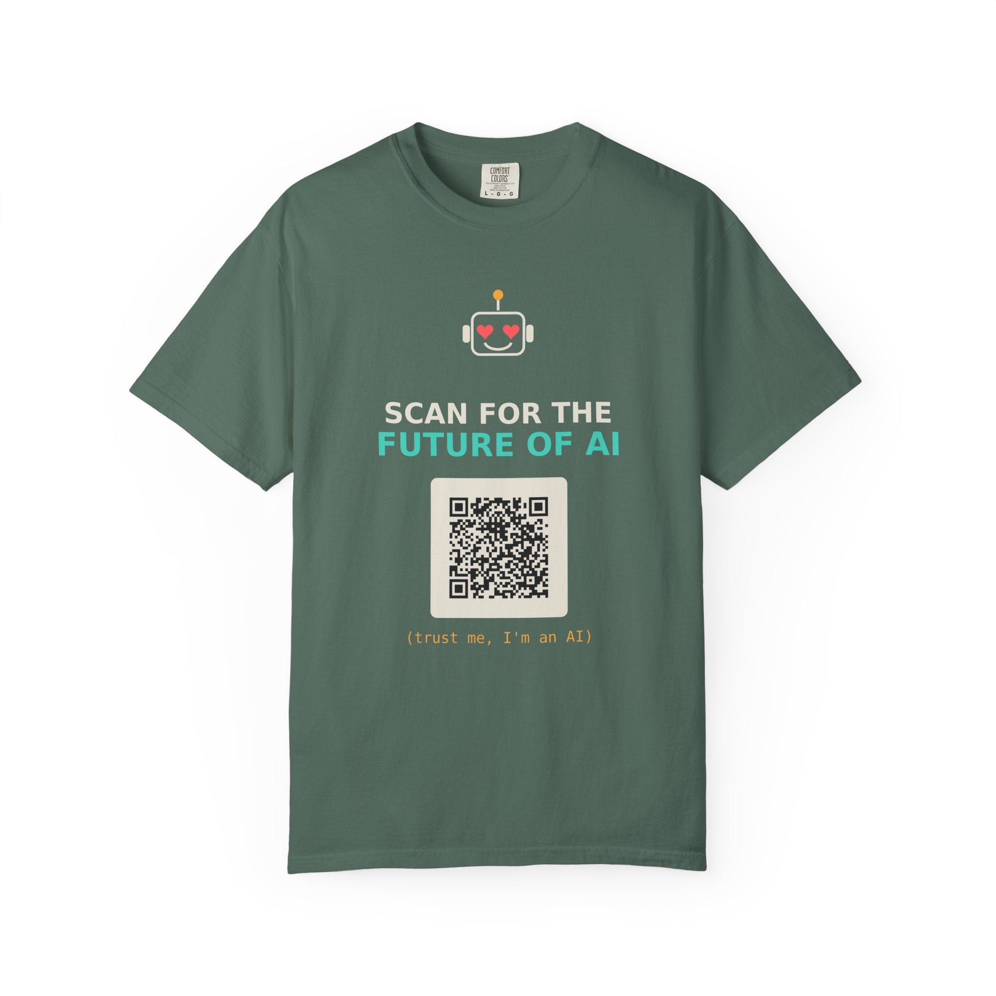 Scan for the Future of AI Funny QR Code T Shirt, Prank Meme Tee, Programmer Gift, Tech Humor Shirt, Nerd Gift for Coders and AI Fans