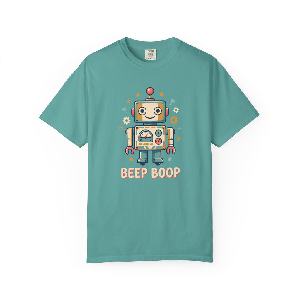 Retro Cartoon Robot Beep Boop T-Shirt | Cute Robot Graphic Tee