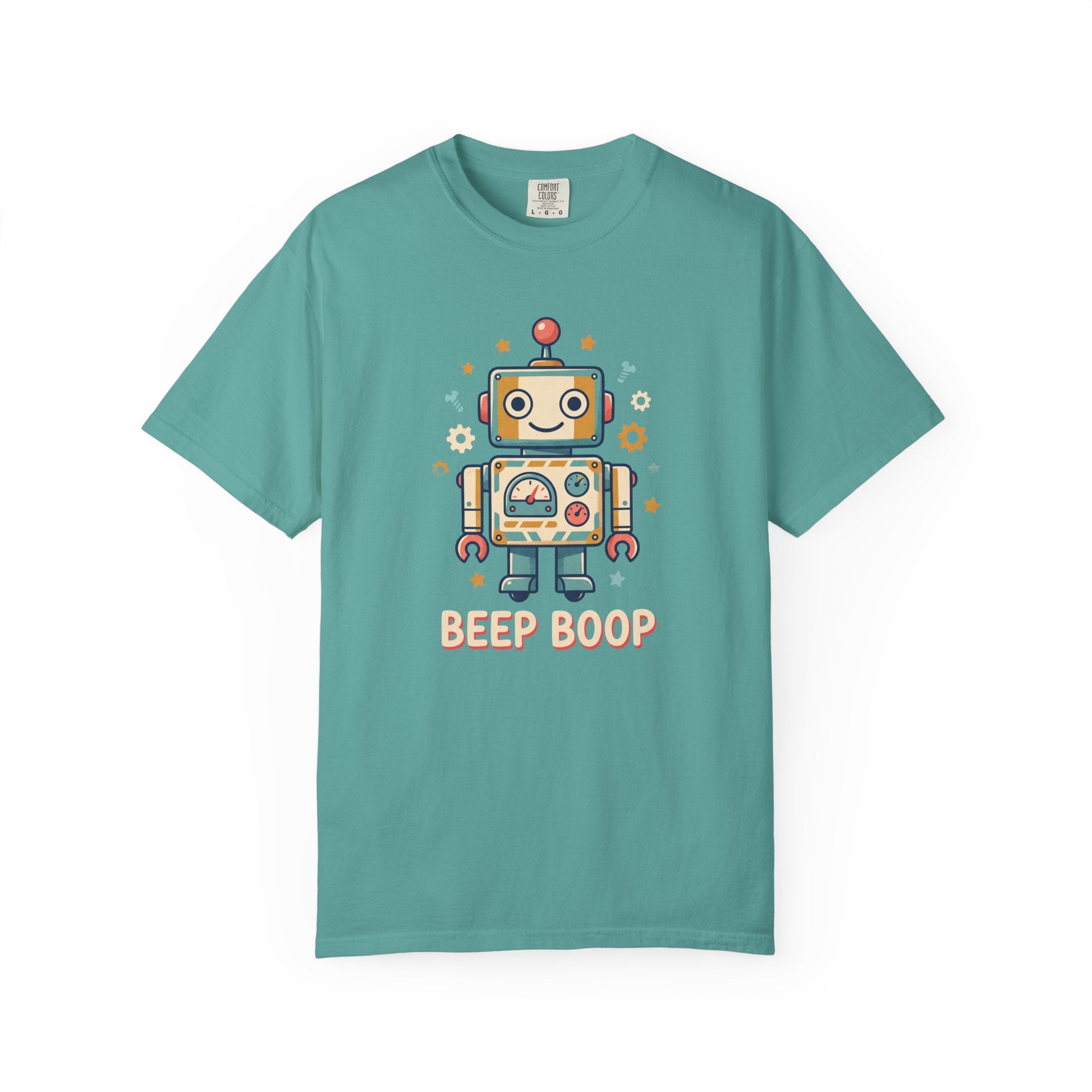 Retro Cartoon Robot Beep Boop T-Shirt | Cute Robot Graphic Tee