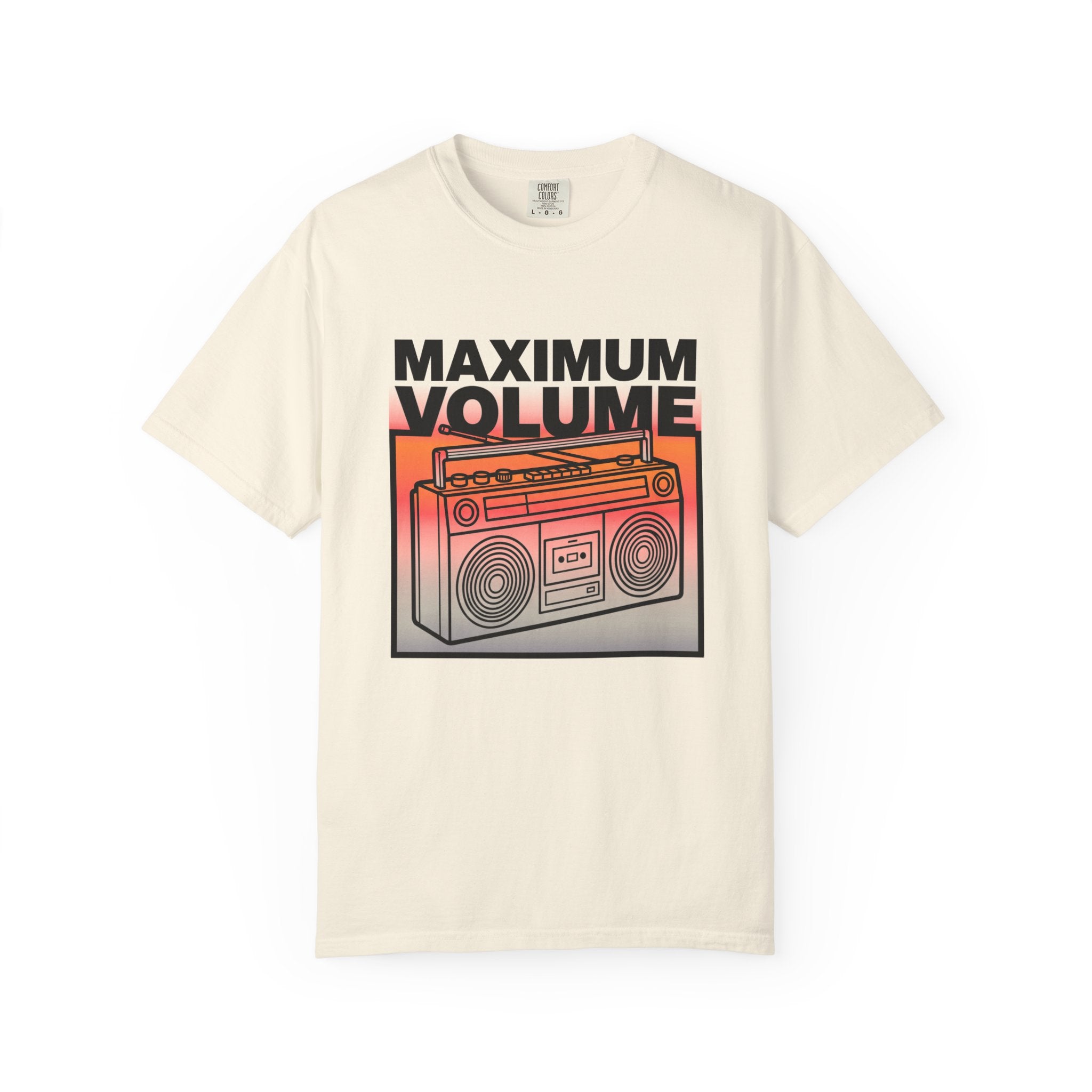 Maximum Volume Boombox T-shirt | Retro Radio Graphic Tee
