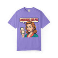 Running On 1% Retro Pop Art Woman T-Shirt | Low Battery Phone Graphic