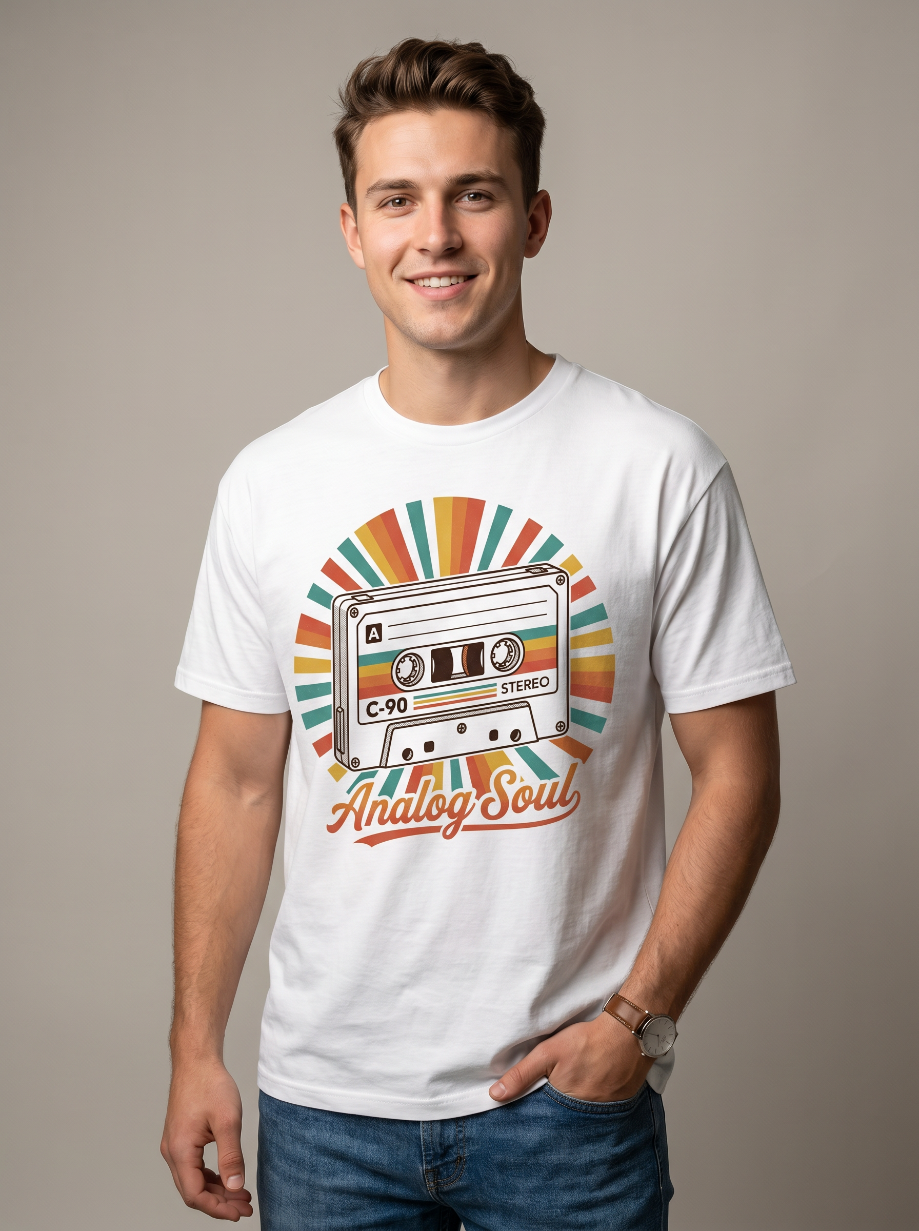Retro Cassette 'Analog Soul' T-Shirt