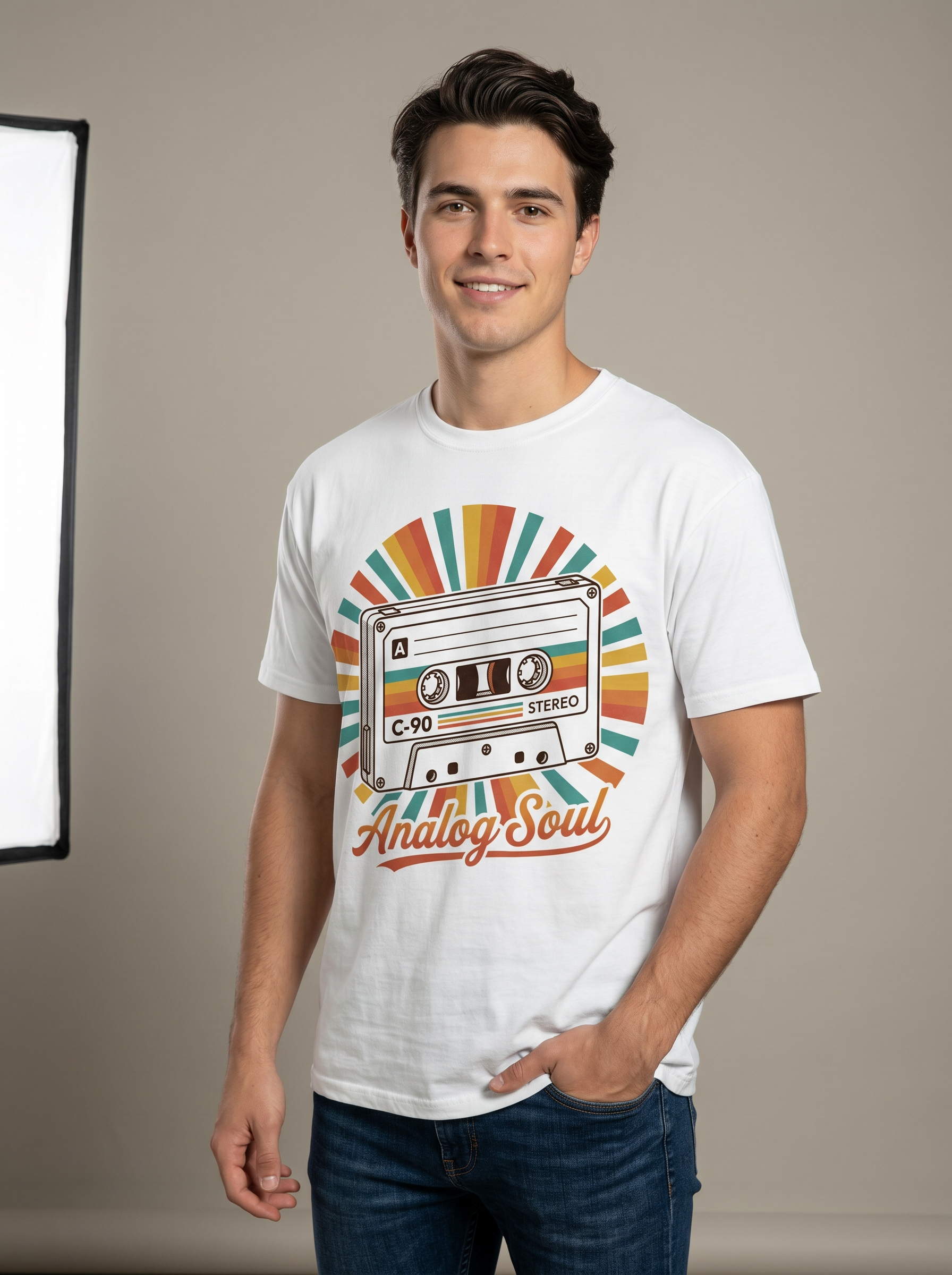 Retro Cassette 'Analog Soul' T-Shirt