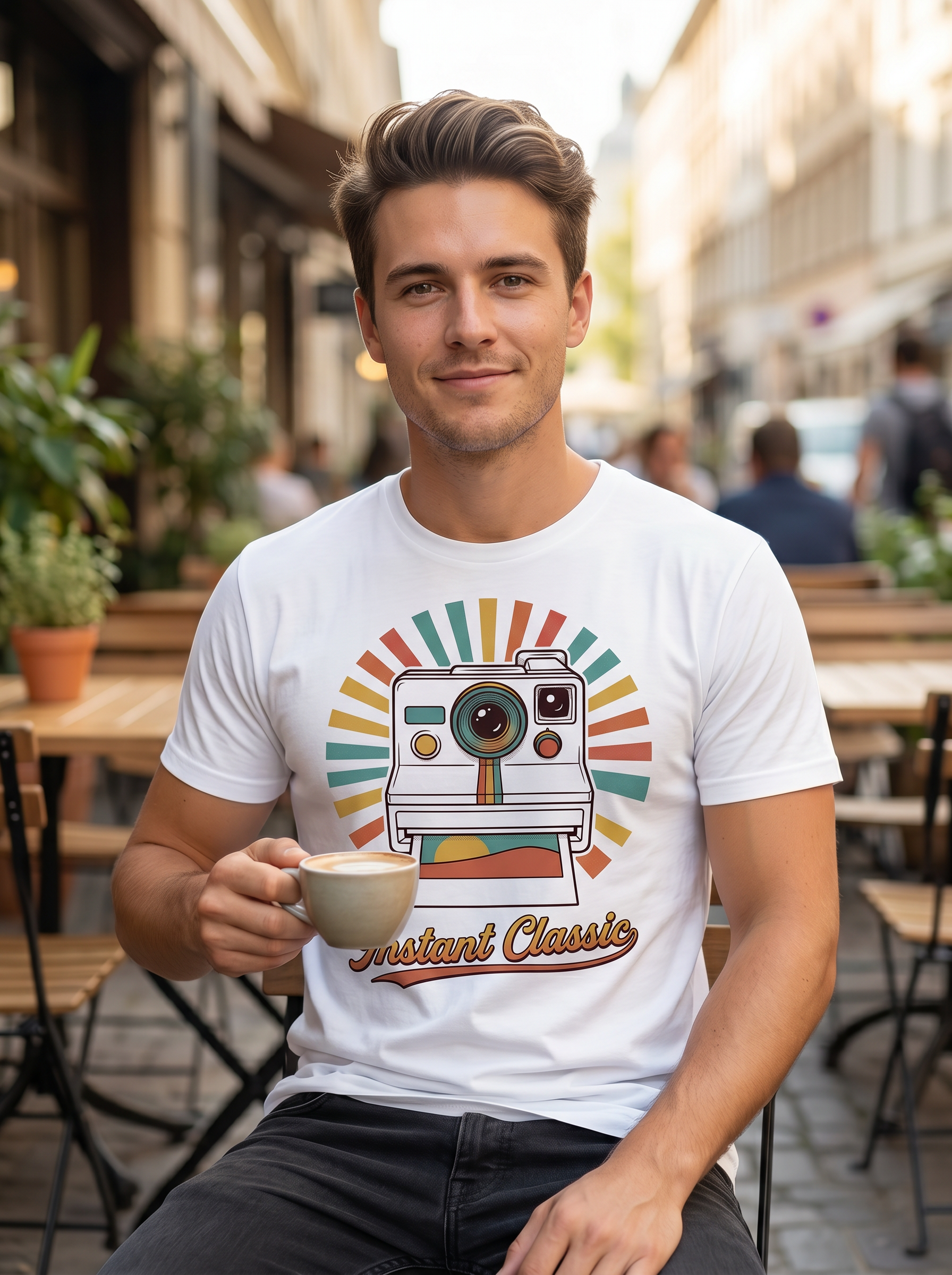 Retro Instant Camera T-Shirt — "Instant Classic" Vintage Photo Tee