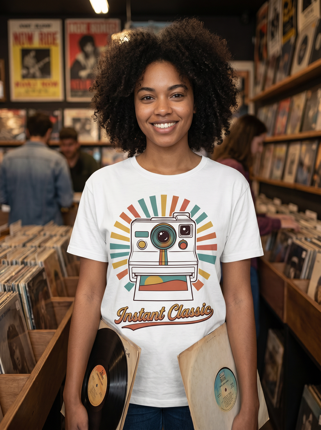 Retro Instant Camera T-Shirt — "Instant Classic" Vintage Photo Tee