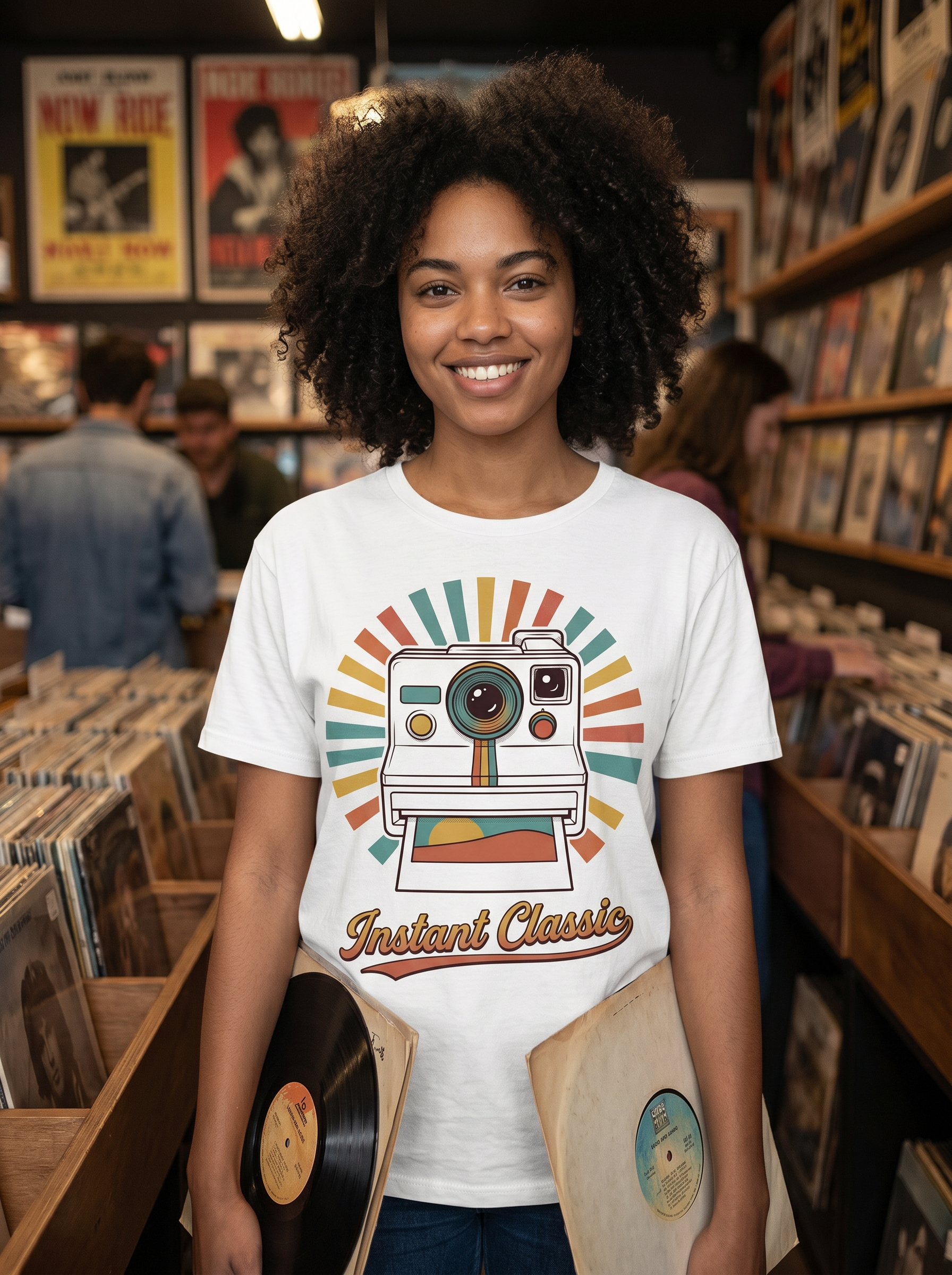 Retro Instant Camera T-Shirt — "Instant Classic" Vintage Photo Tee