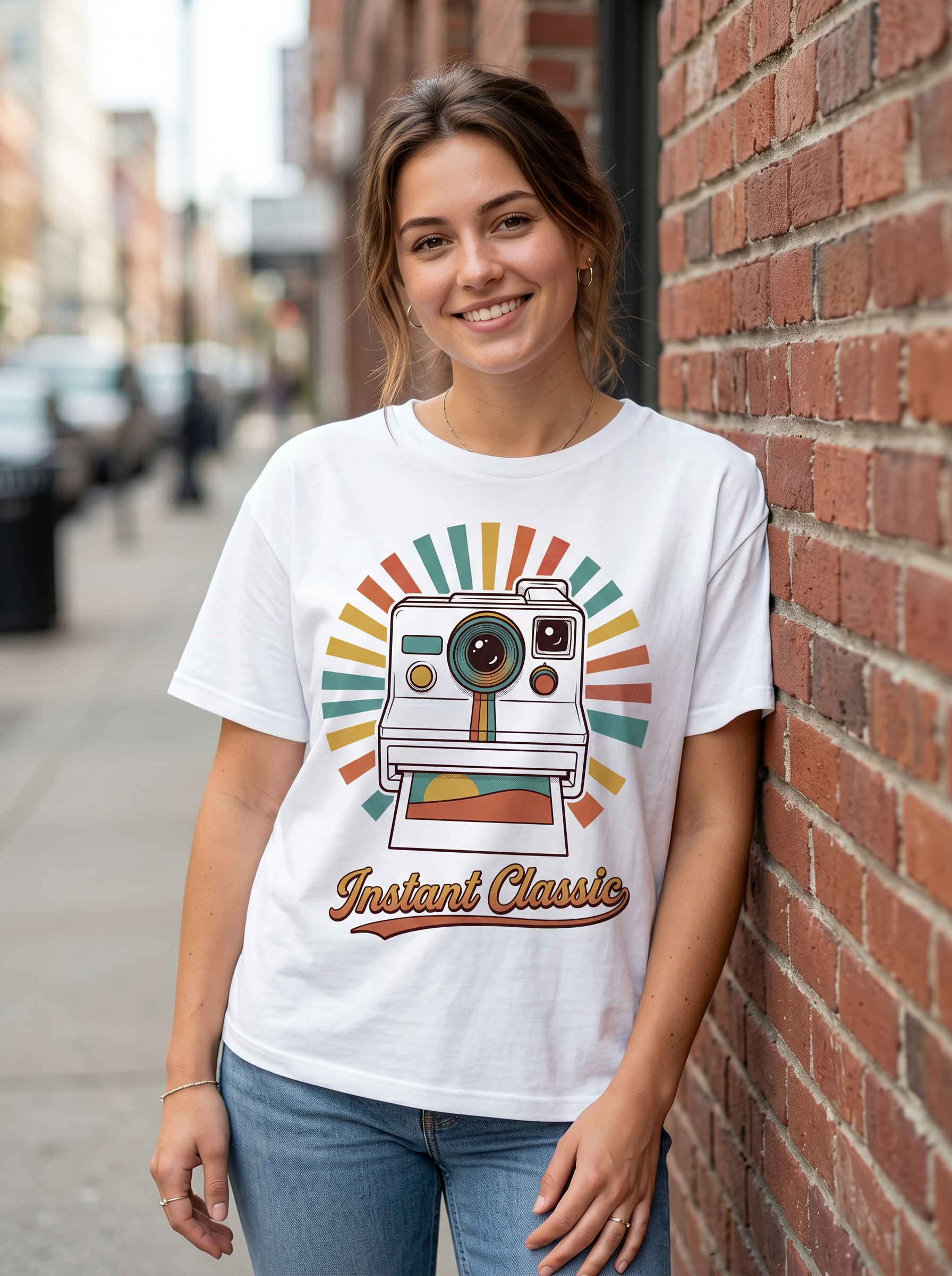 Retro Instant Camera T-Shirt — "Instant Classic" Vintage Photo Tee