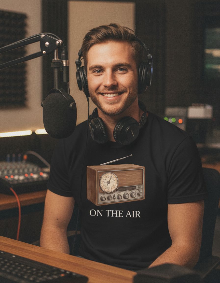 Vintage Radio "On The Air" T-Shirt | Retro Broadcast Tee