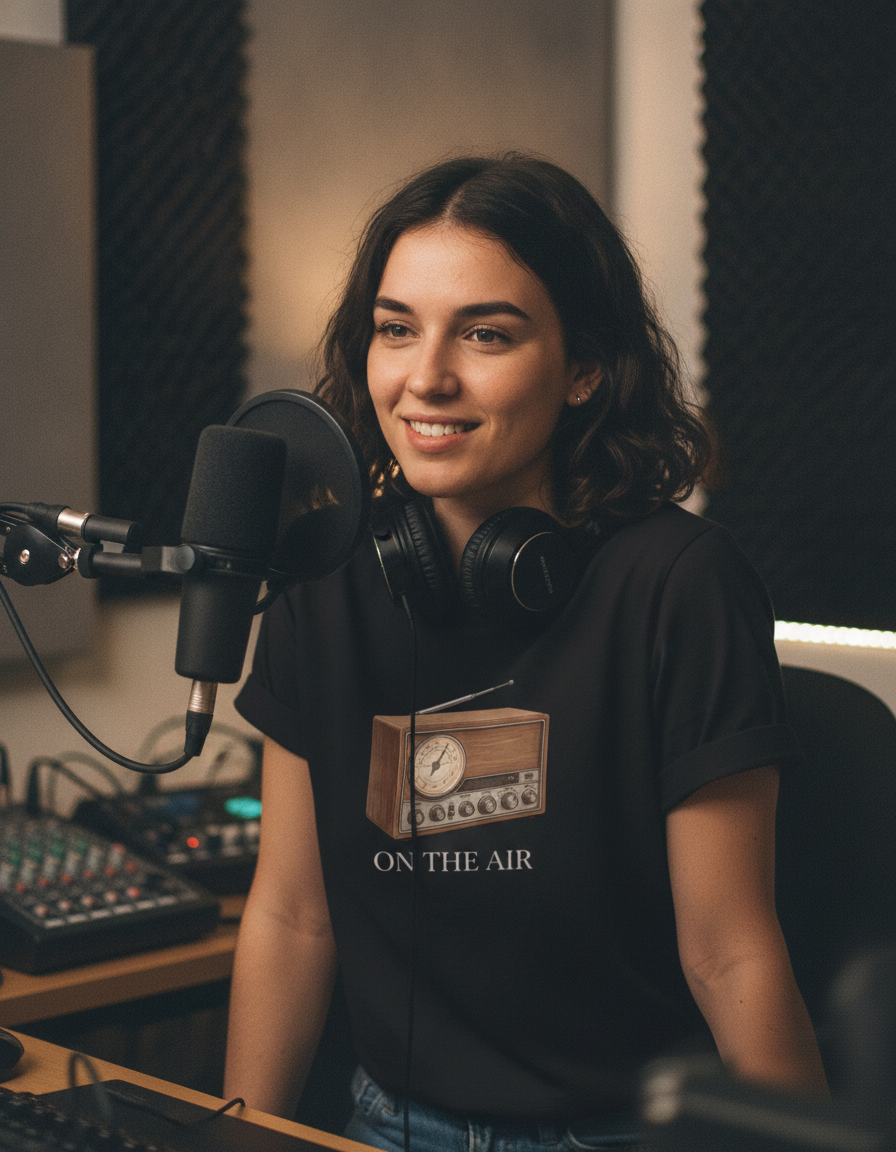 Vintage Radio "On The Air" T-Shirt | Retro Broadcast Tee