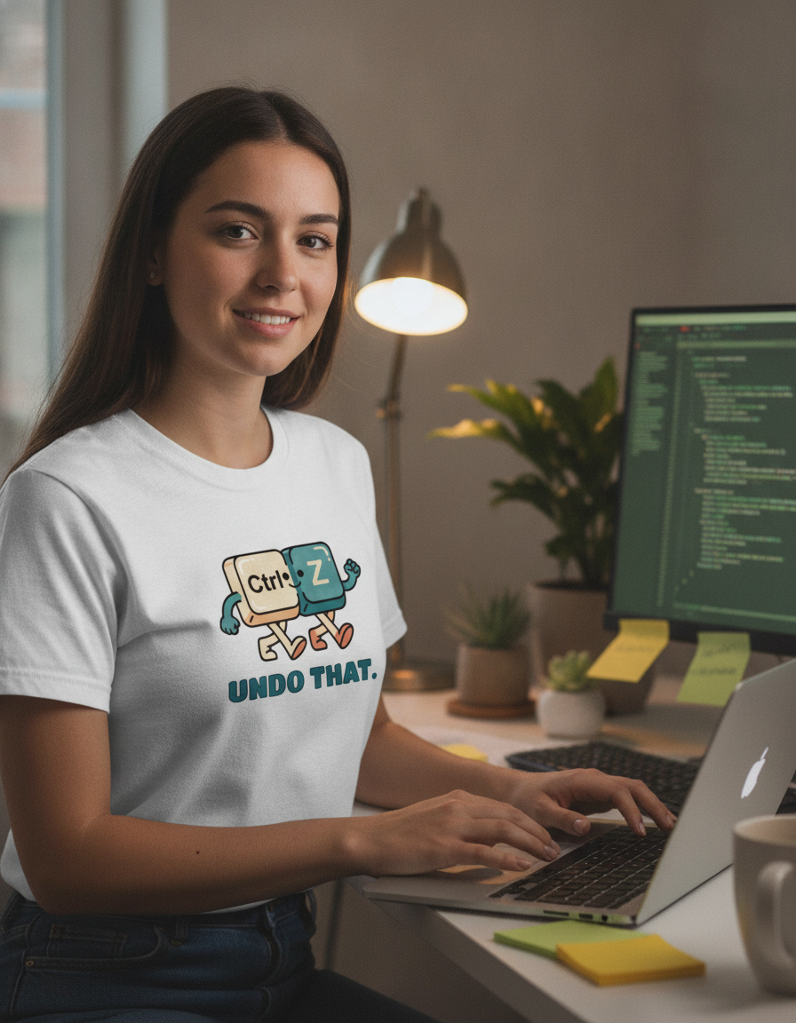 Ctrl Z Characters Undo That T-Shirt | Keyboard Funny Tech Humor Tee