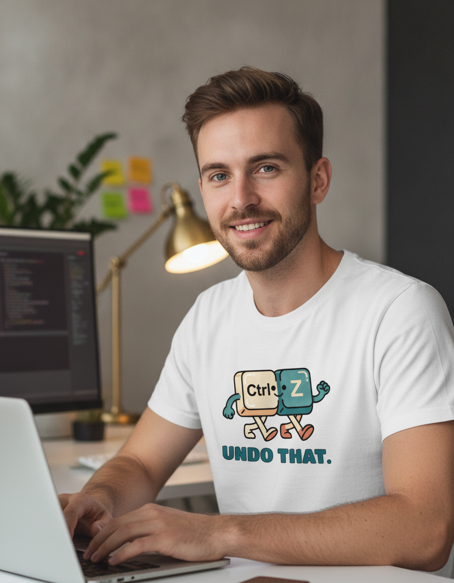Ctrl Z Characters Undo That T-Shirt | Keyboard Funny Tech Humor Tee