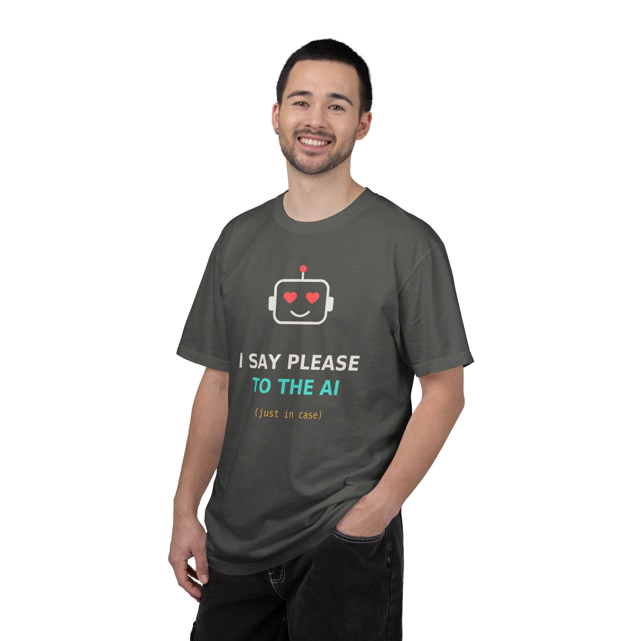 I Say Please to the AI Funny T Shirt, AI Meme Gift, Polite Robot Tee, Tech Humor Shirt, Programmer Nerd Gift for Coders