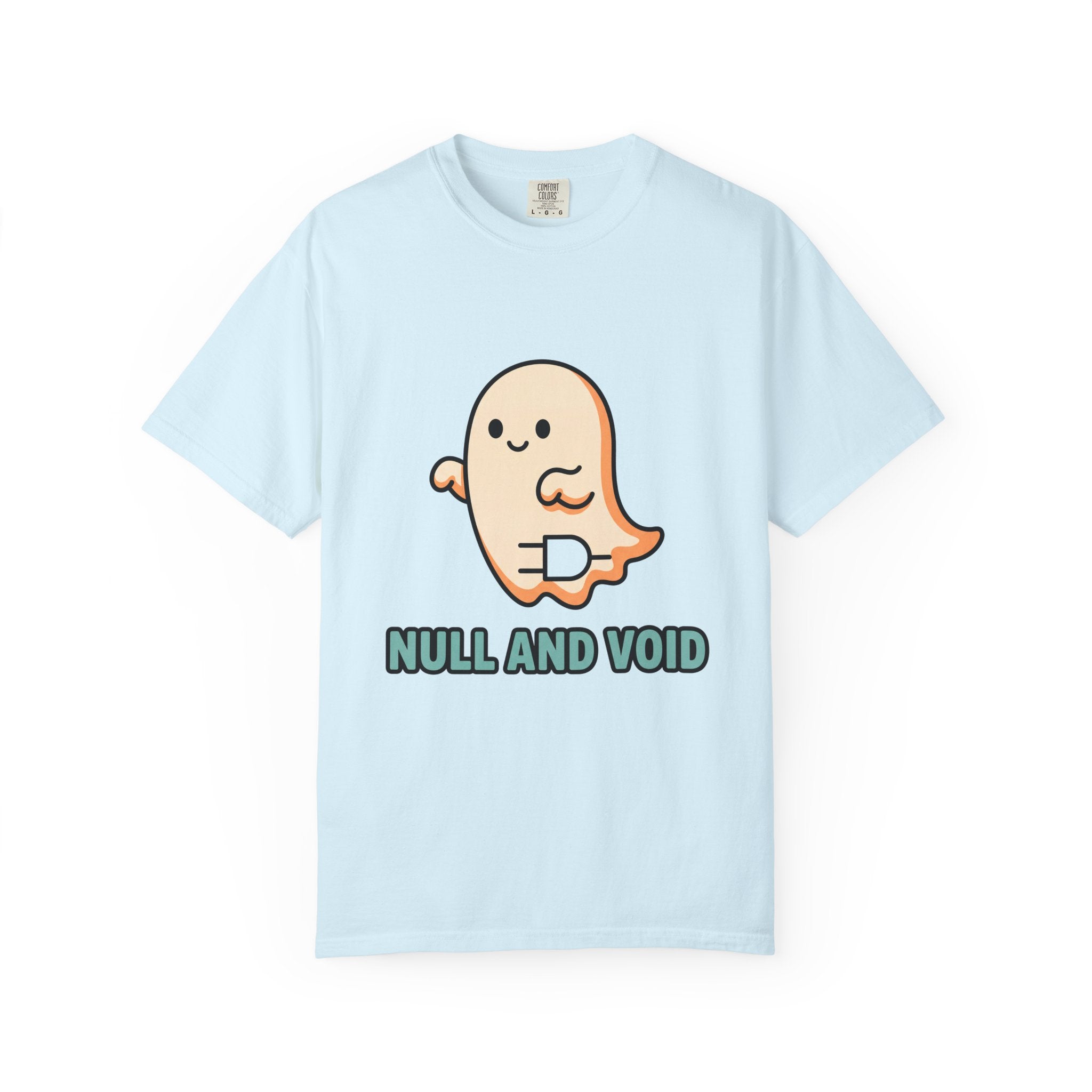 Null and Void ghost illustration T-shirt | Cute spooky graphic tee