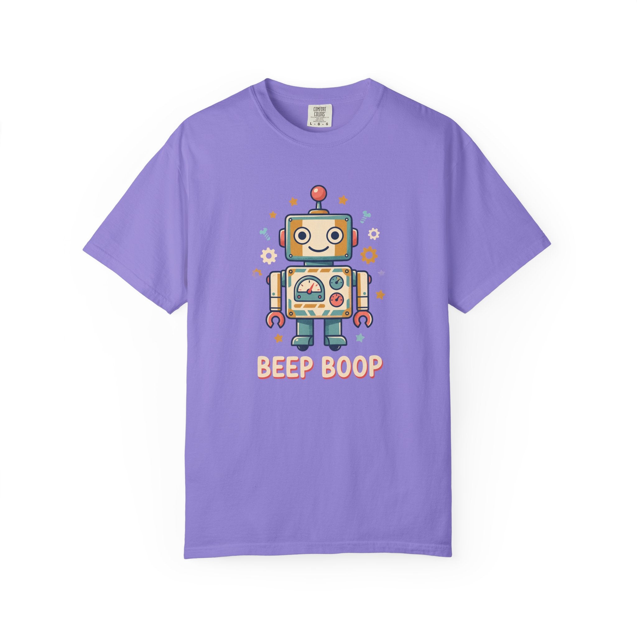 Retro Cartoon Robot Beep Boop T-Shirt | Cute Robot Graphic Tee