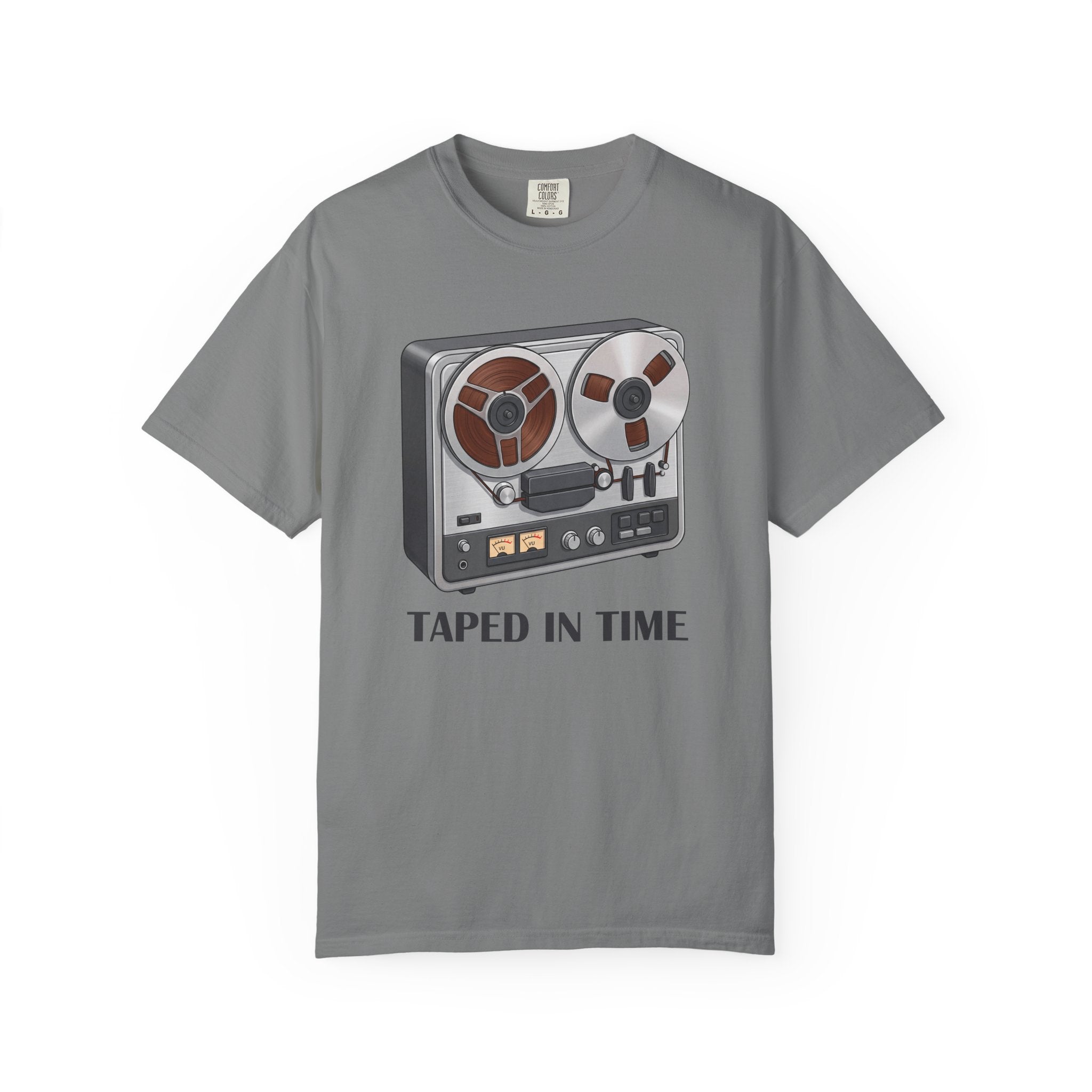 Taped In Time Reel-to-Reel Tape Recorder T-shirt | Vintage Audio Tee