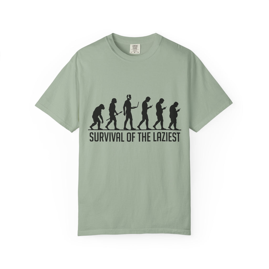 Survival of the Laziest T-shirt | Evolution Humorous Graphic Tee