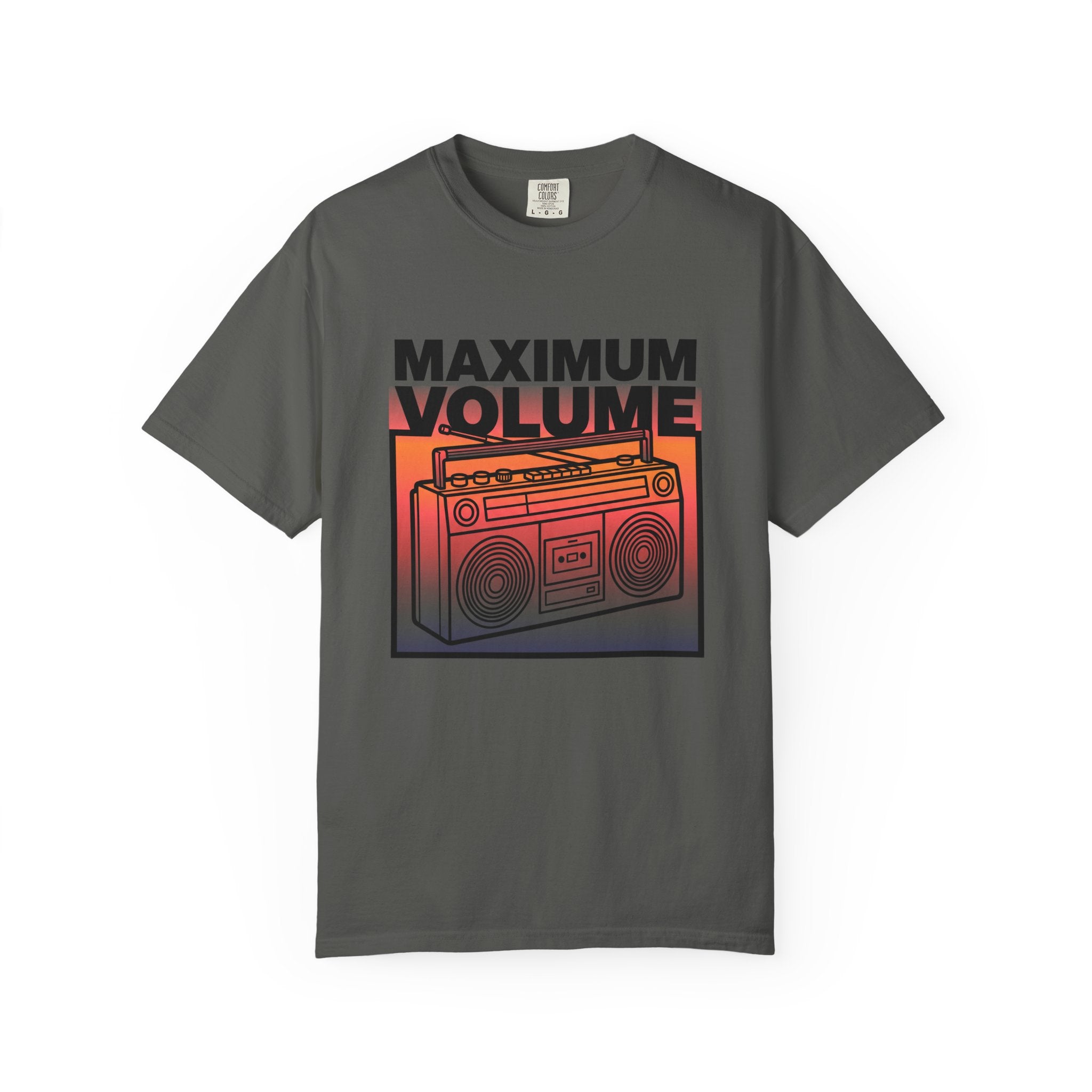 Maximum Volume Boombox T-shirt | Retro Radio Graphic Tee