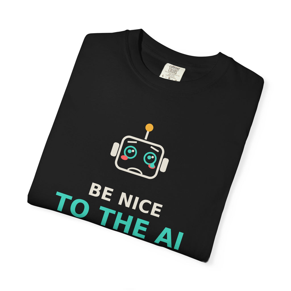 Be Nice to the AI Funny Robot Coffee Mug, Cute AI Meme Cup, Programmer Gift, Tech Humor Mug, Wholesome Nerd Gift