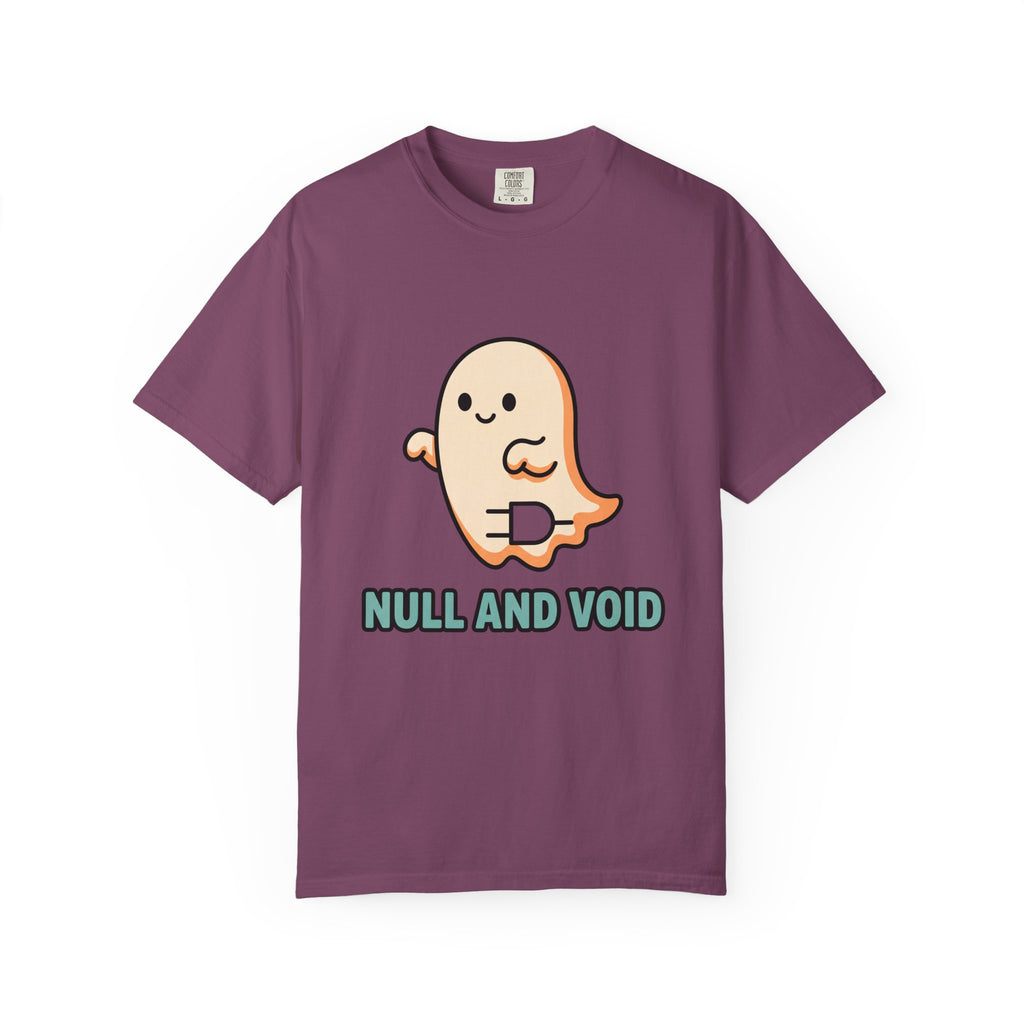 Null and Void ghost illustration T-shirt | Cute spooky graphic tee