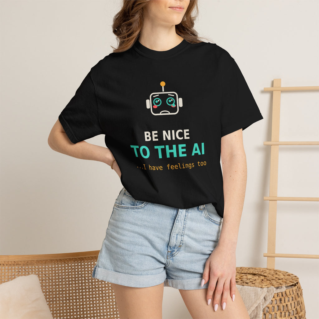 Be Nice to the AI Funny Robot Coffee Mug, Cute AI Meme Cup, Programmer Gift, Tech Humor Mug, Wholesome Nerd Gift
