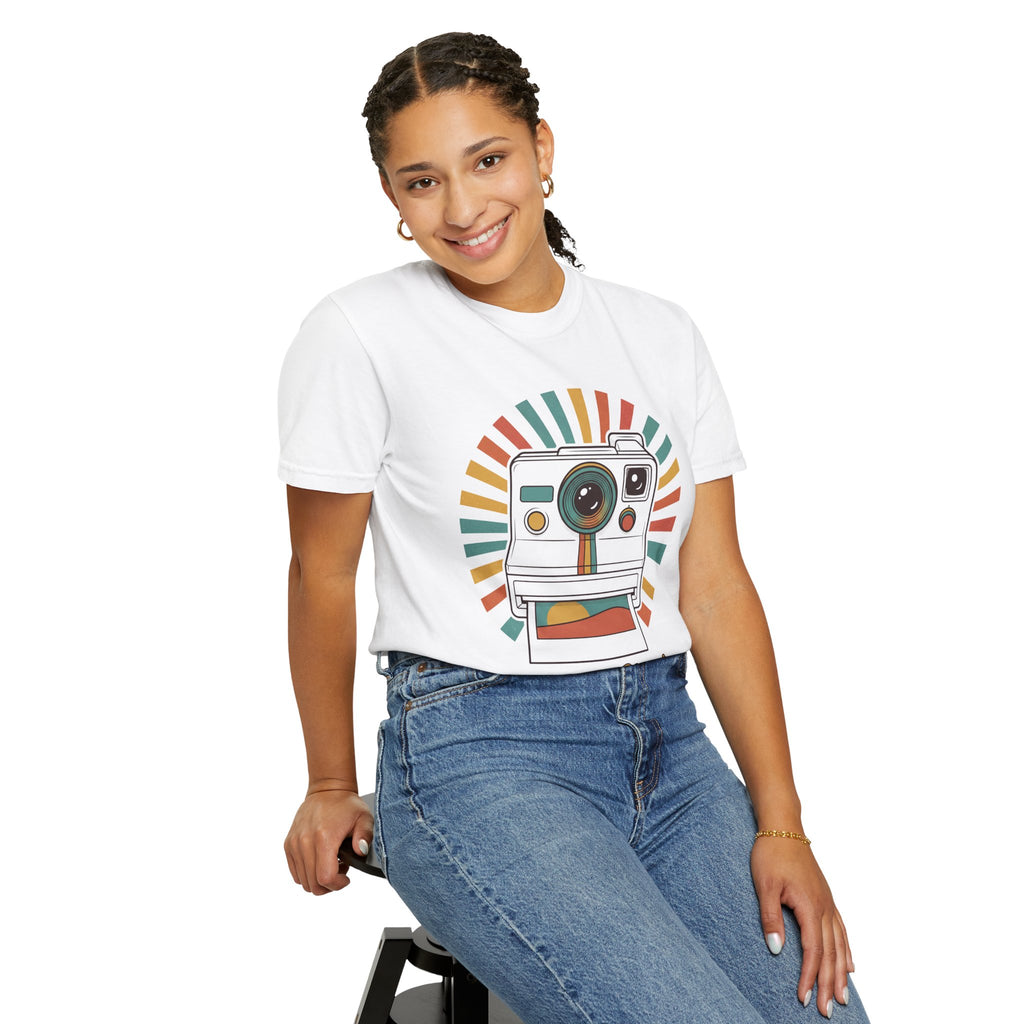 Retro Instant Camera T-shirt | Vintage Photography Tee, 80s Aesthetic