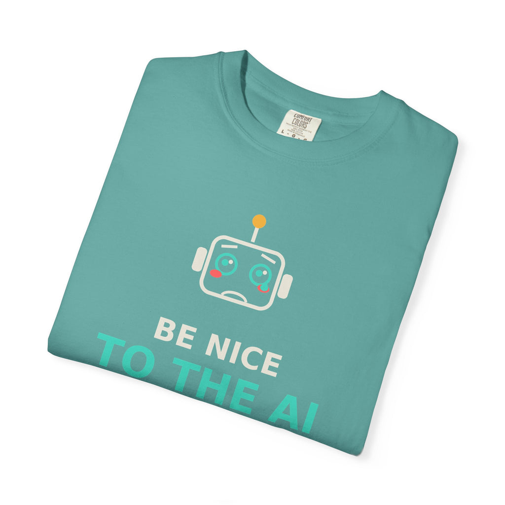 Be Nice to the AI Funny Robot Coffee Mug, Cute AI Meme Cup, Programmer Gift, Tech Humor Mug, Wholesome Nerd Gift