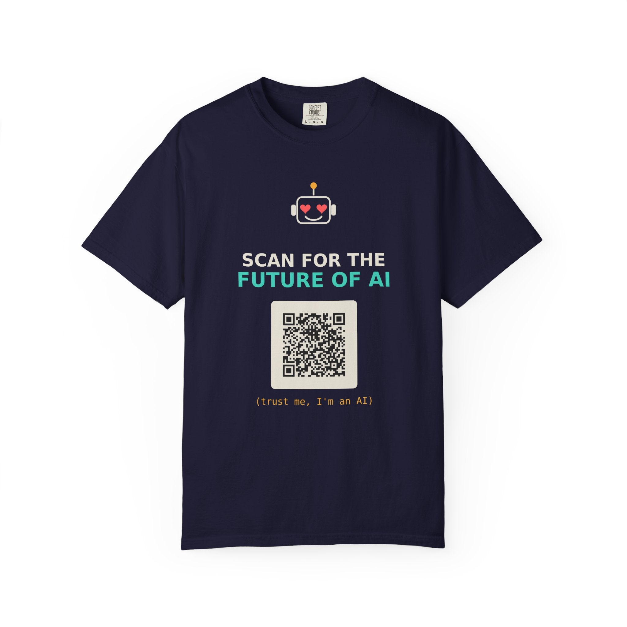 Scan for the Future of AI Funny QR Code T Shirt, Prank Meme Tee, Programmer Gift, Tech Humor Shirt, Nerd Gift for Coders and AI Fans
