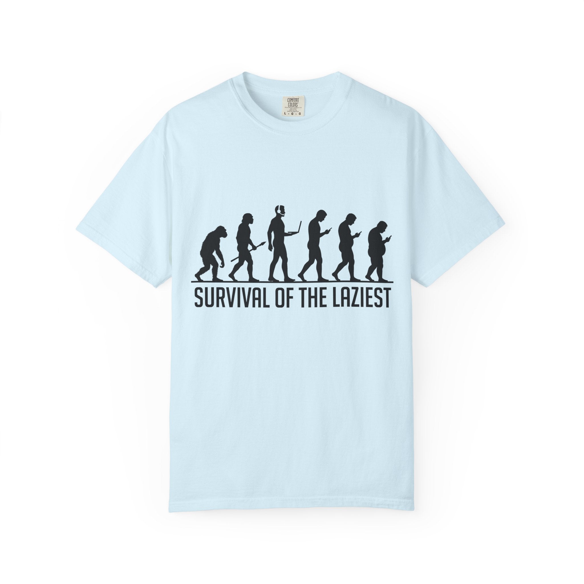 Survival of the Laziest T-shirt | Evolution Humorous Graphic Tee