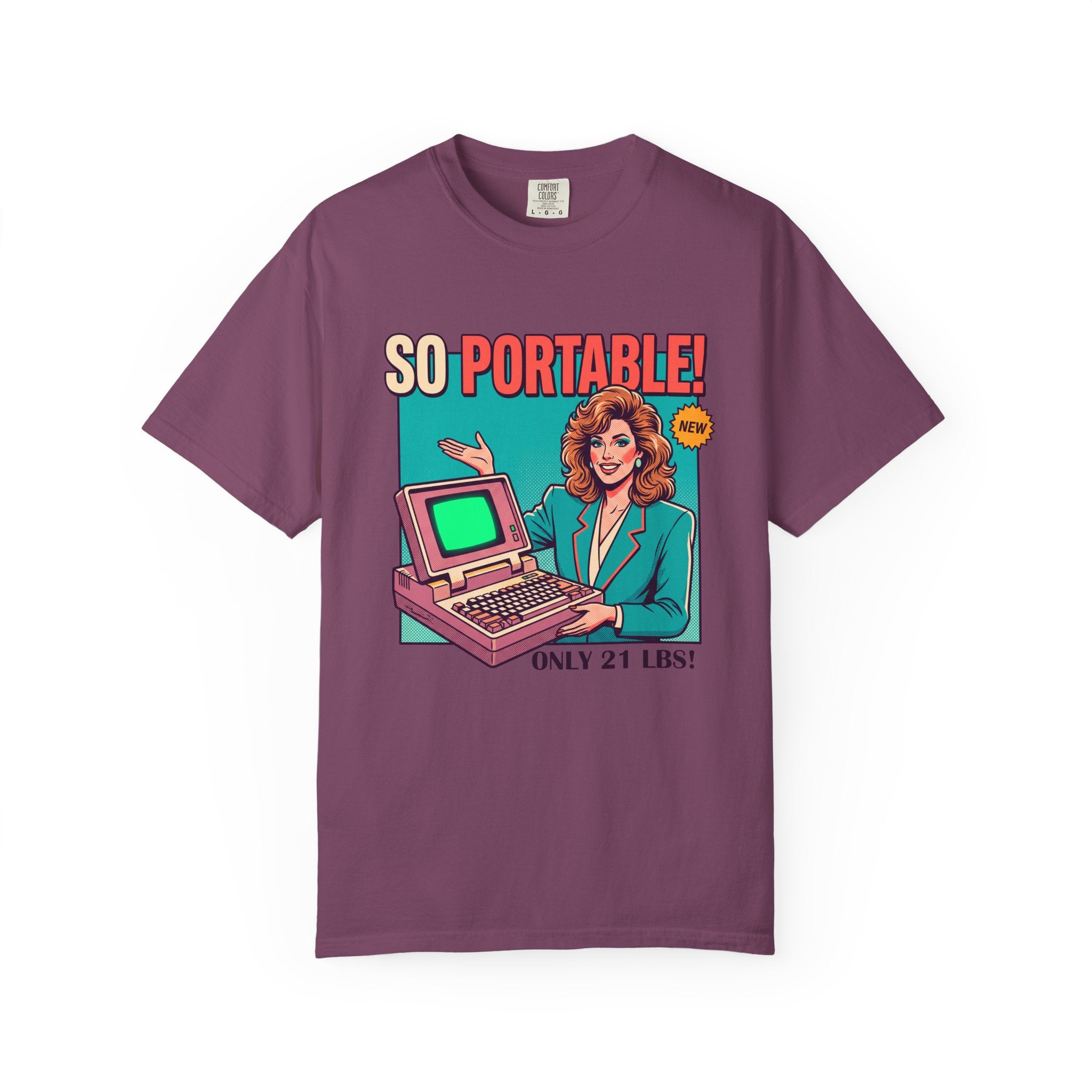 So Portable Retro Computer Tee | Vintage 80s Laptop Graphic T-Shirt