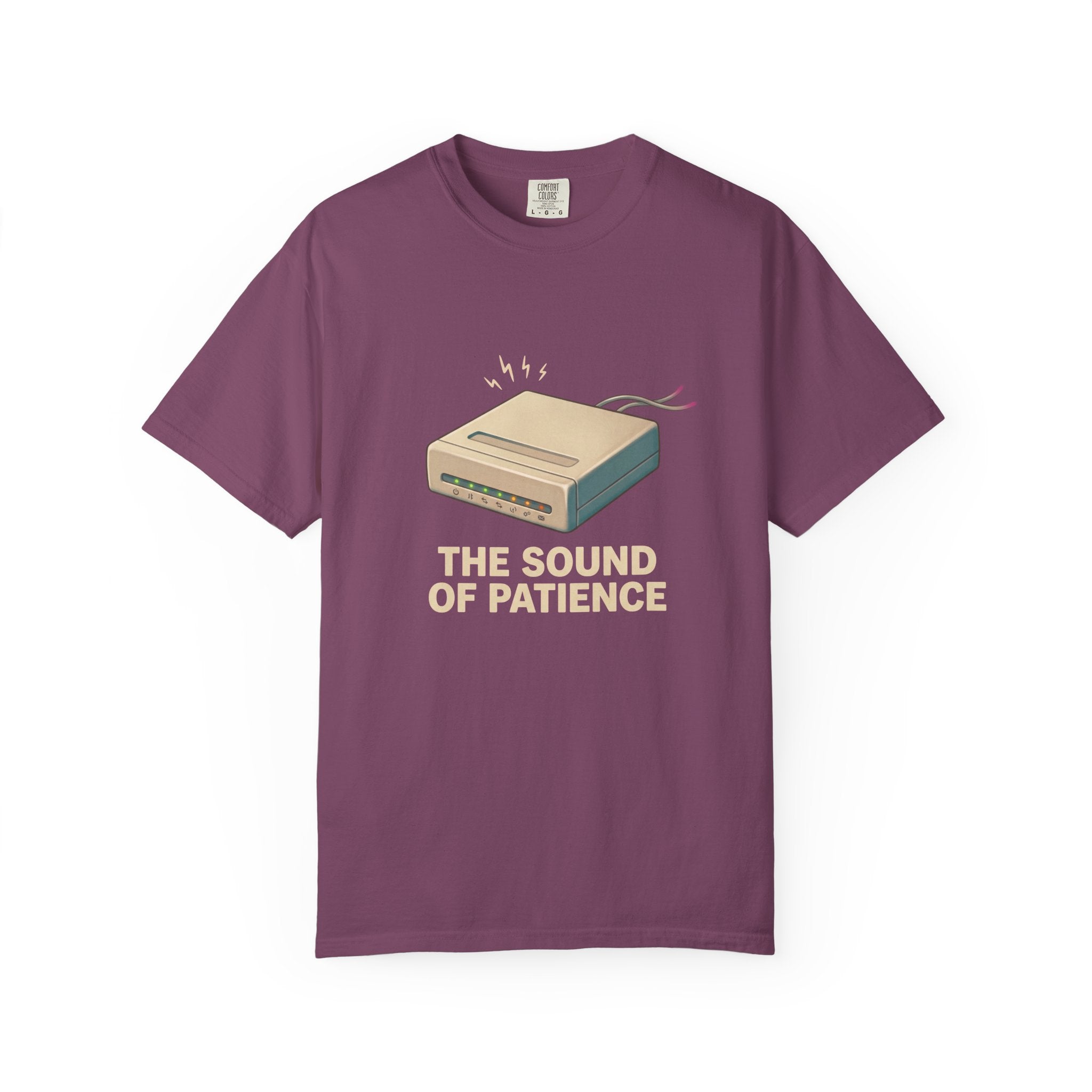Retro Modem Illustration The Sound of Patience T-Shirt | Tech Nostalgia Tee