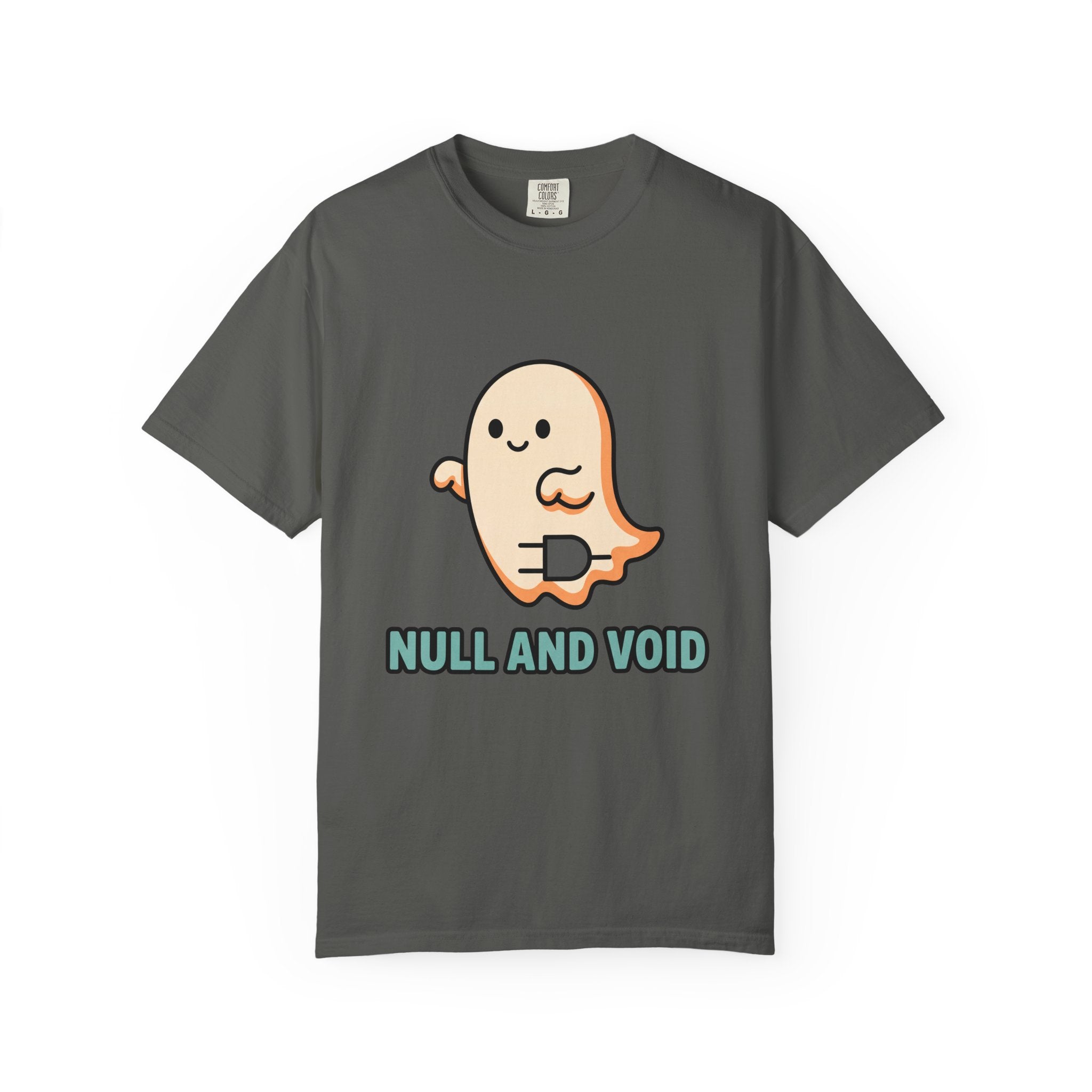 Null and Void ghost illustration T-shirt | Cute spooky graphic tee